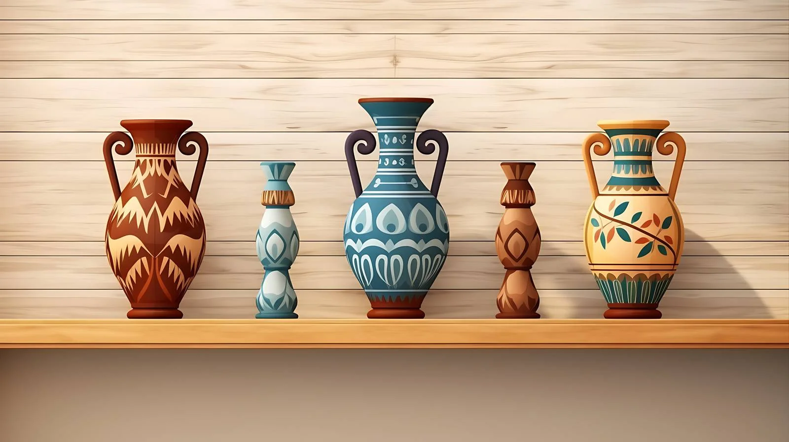 Ancient Greek Wine Vases Variations — free download from Dotvec
