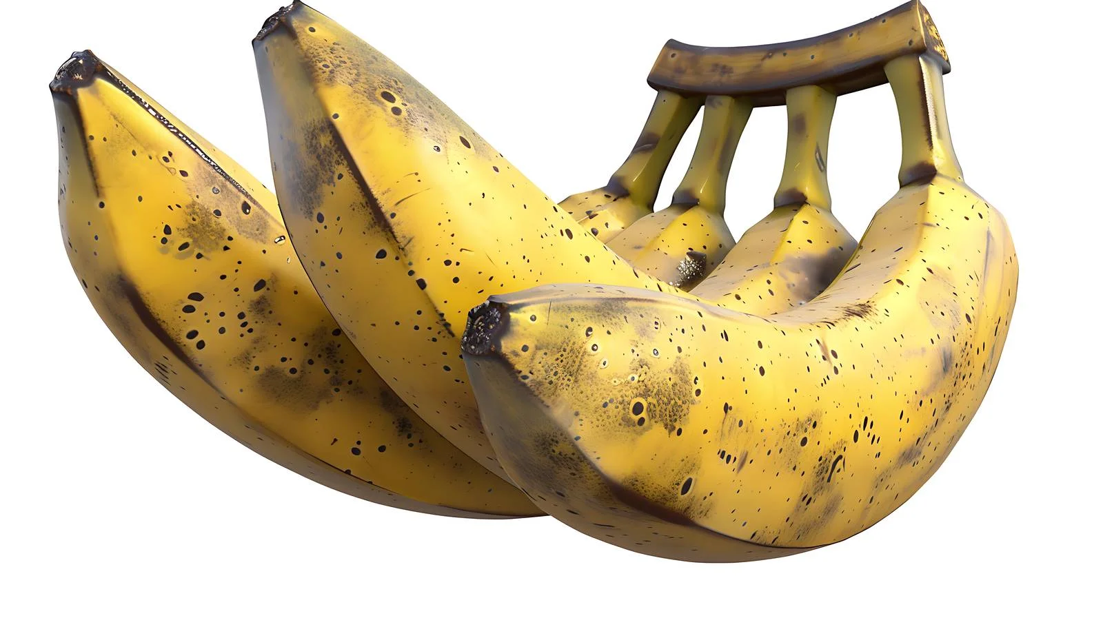 Three bananas on white background — free download from Dotvec