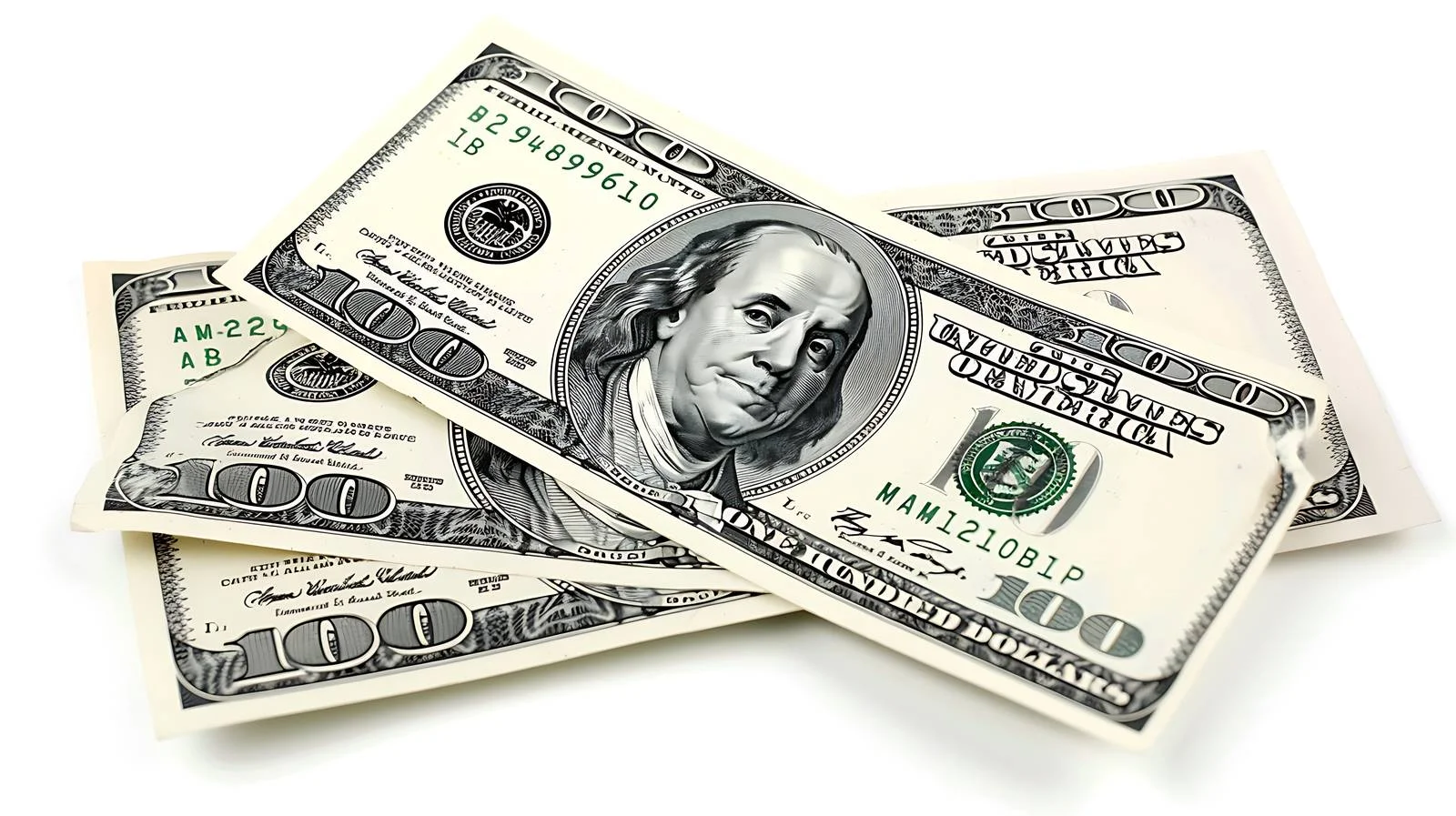 Three American Dollar Bills Isolated — free download from Dotvec