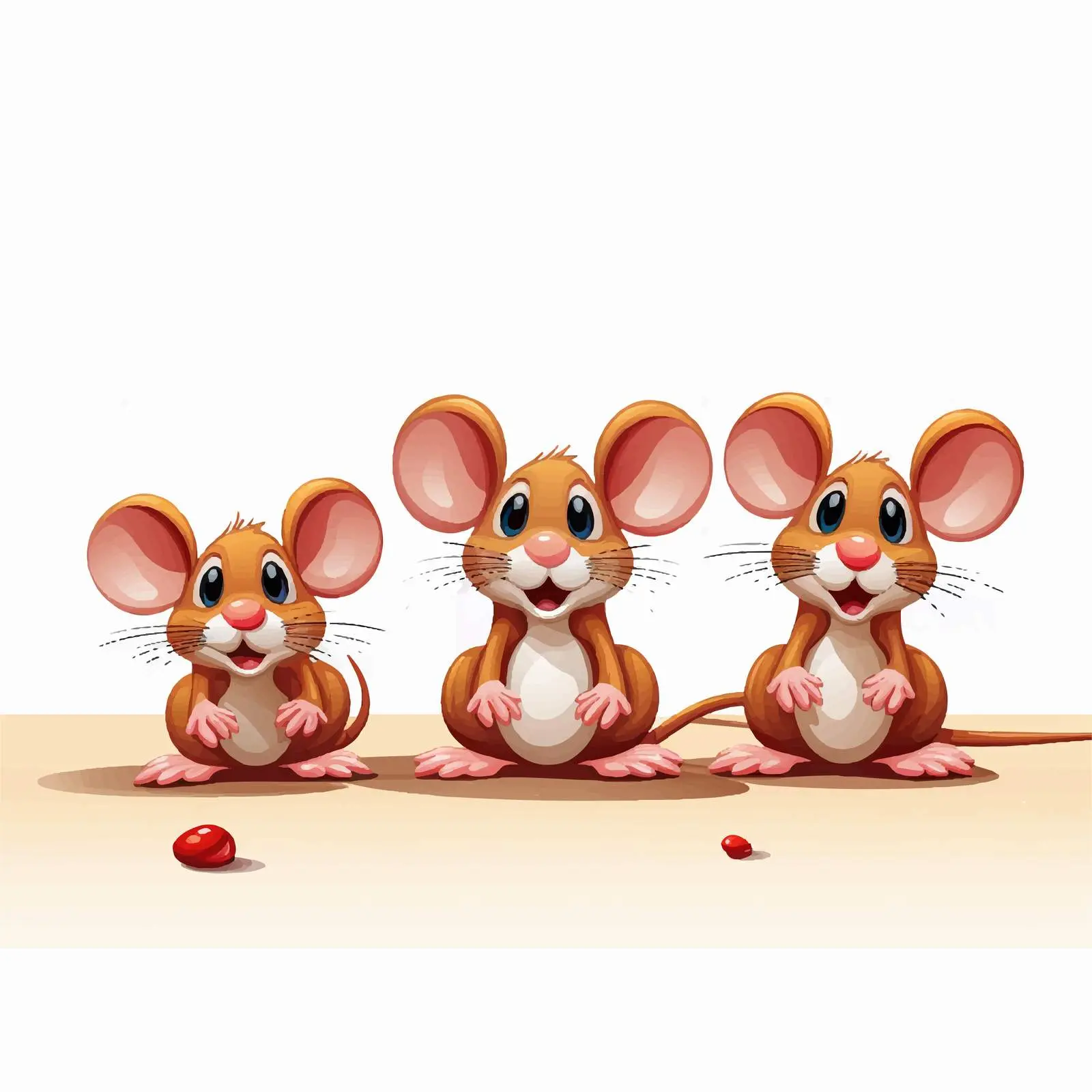 Three Cartoon Mice Beside an Empty Sign — free download from Dotvec