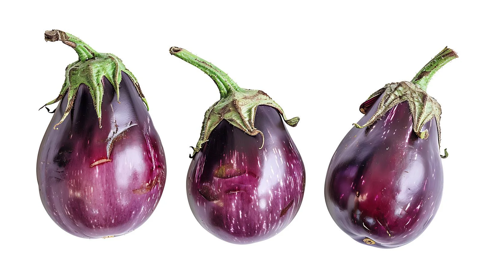 Vibrant eggplants and singular green sepal — free download from Dotvec