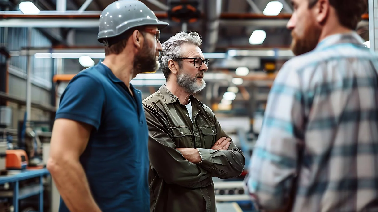 Men on Factory Shop Floor – free around image from Dotvec