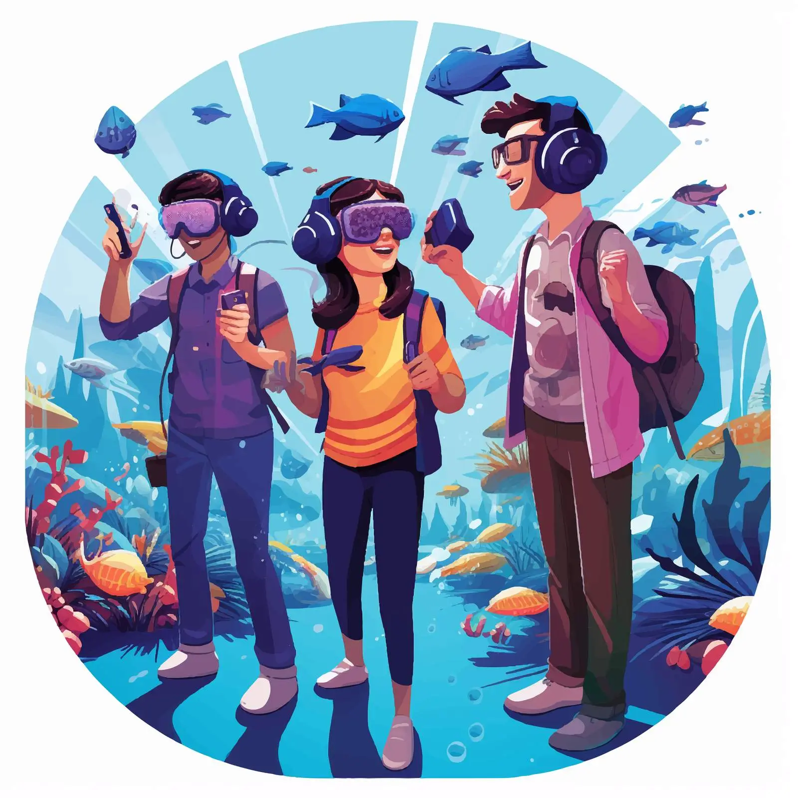 People Engaging with Virtual Reality Technology — free download from Dotvec