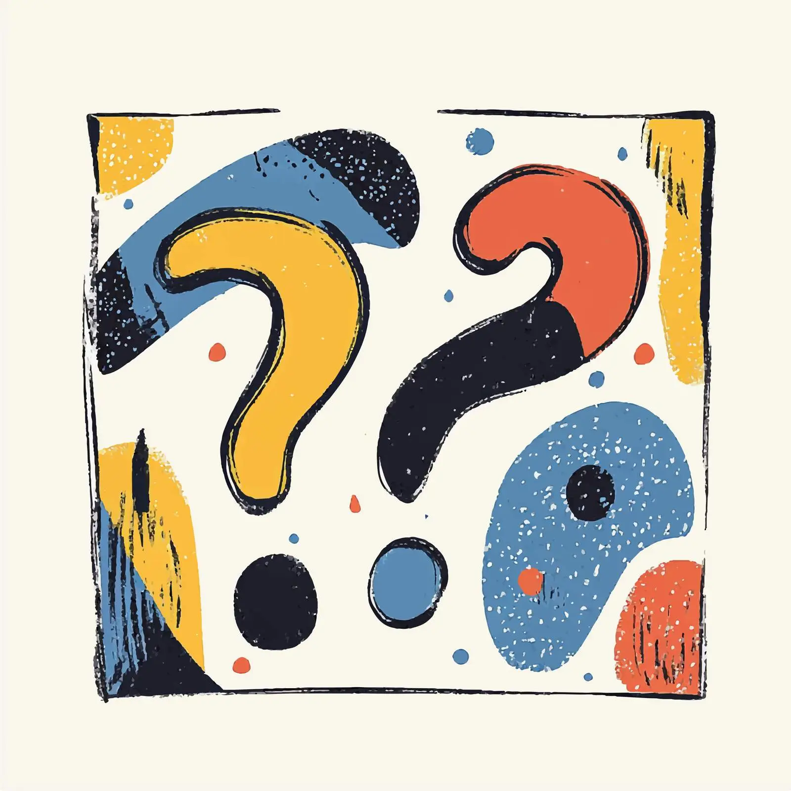 Cartoon Vector of Three Question Marks — free download from Dotvec