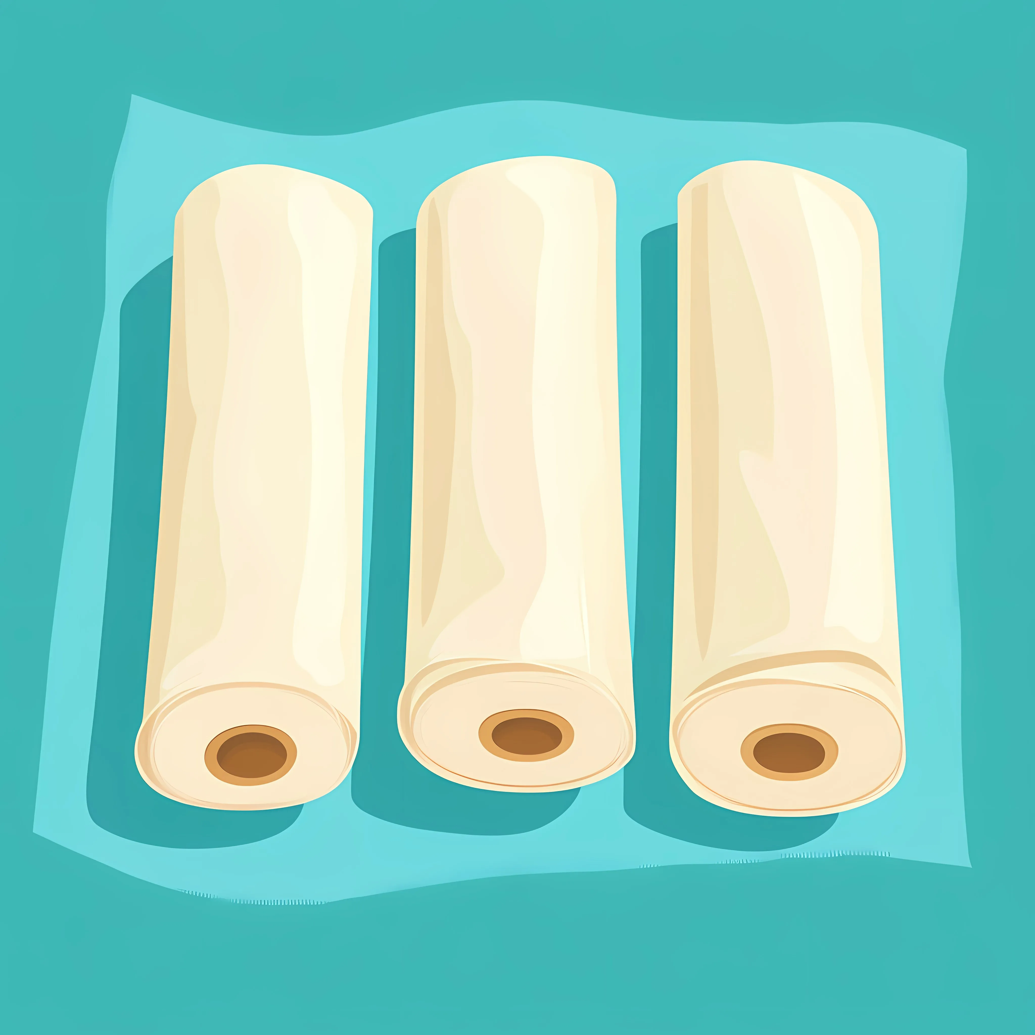 Flat Vector Illustration of Three Tissue Paper Rolls — free download from Dotvec