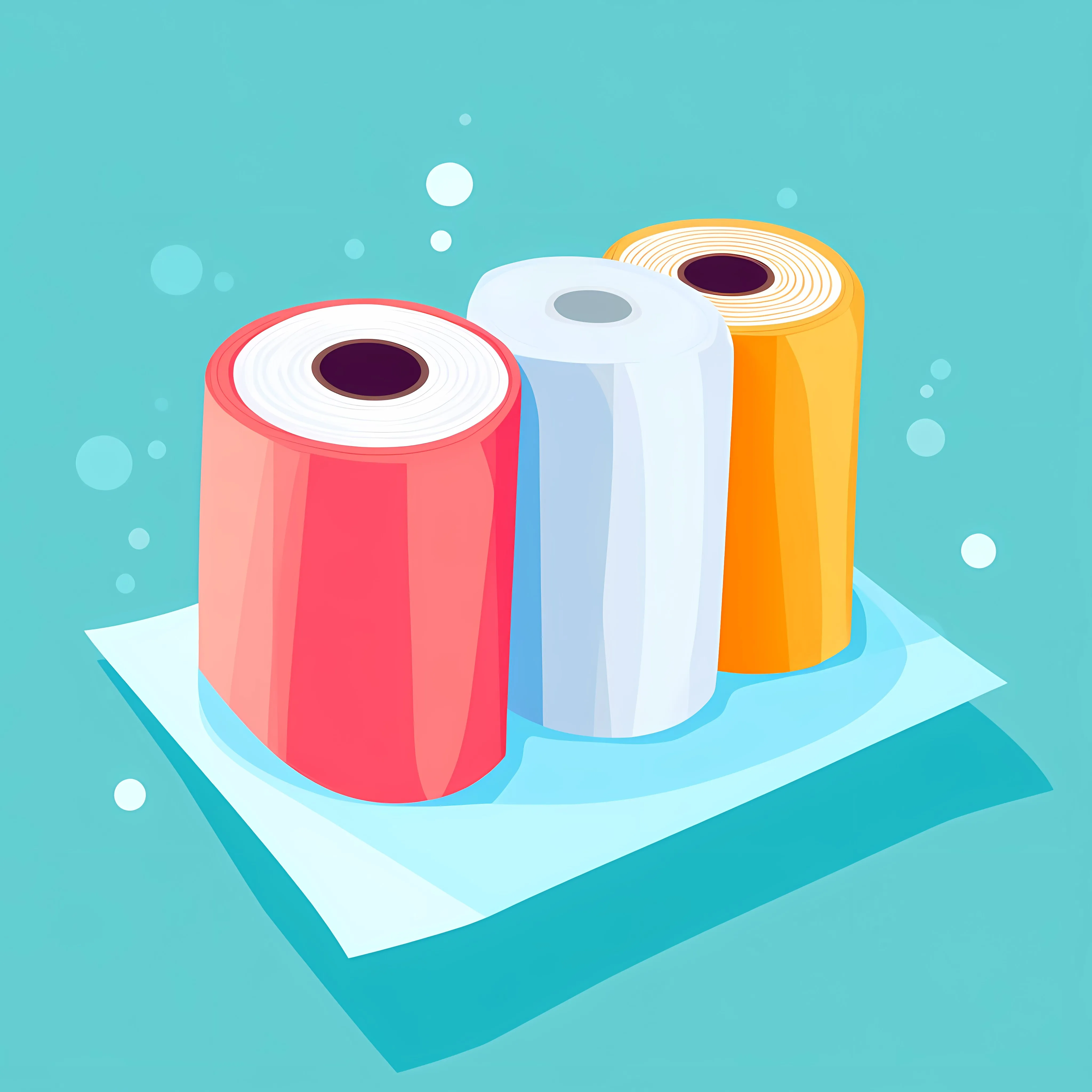 Three Rolls of Tissue Paper Vector Illustration — free download from Dotvec