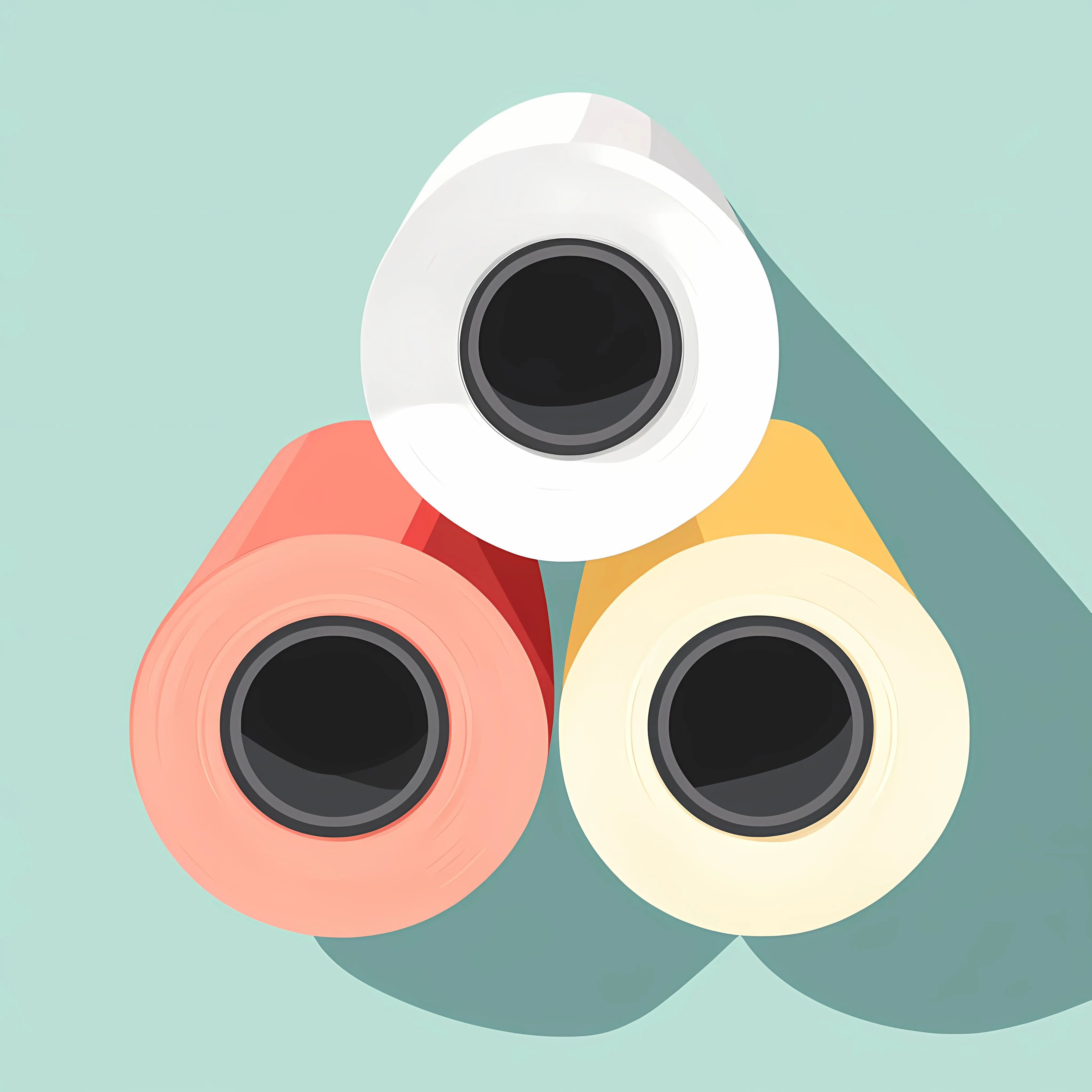 Flat Vector Illustration of Three Tissue Paper Rolls — free download from Dotvec