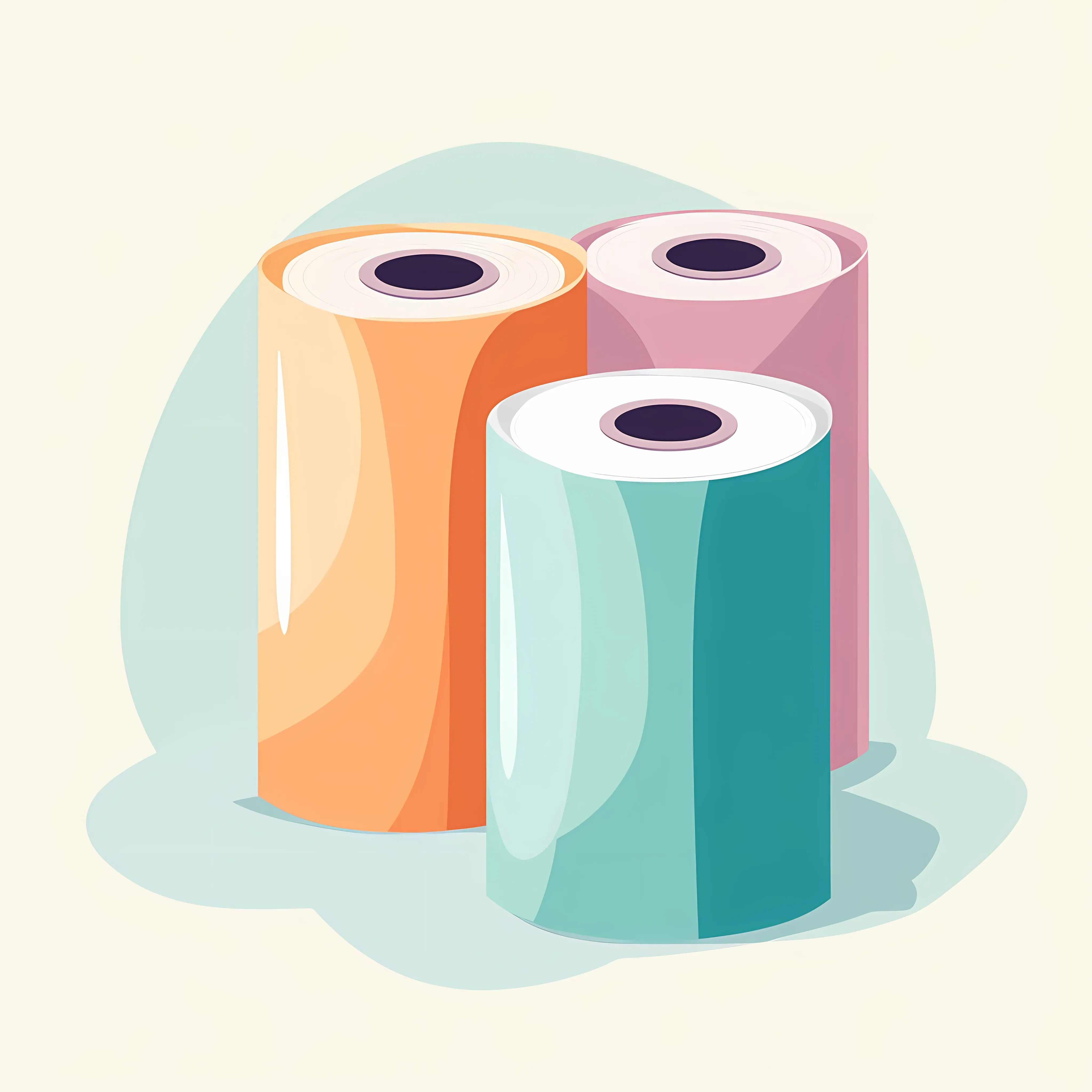 Three Rolls of Tissue Paper Vector Illustration — free download from Dotvec
