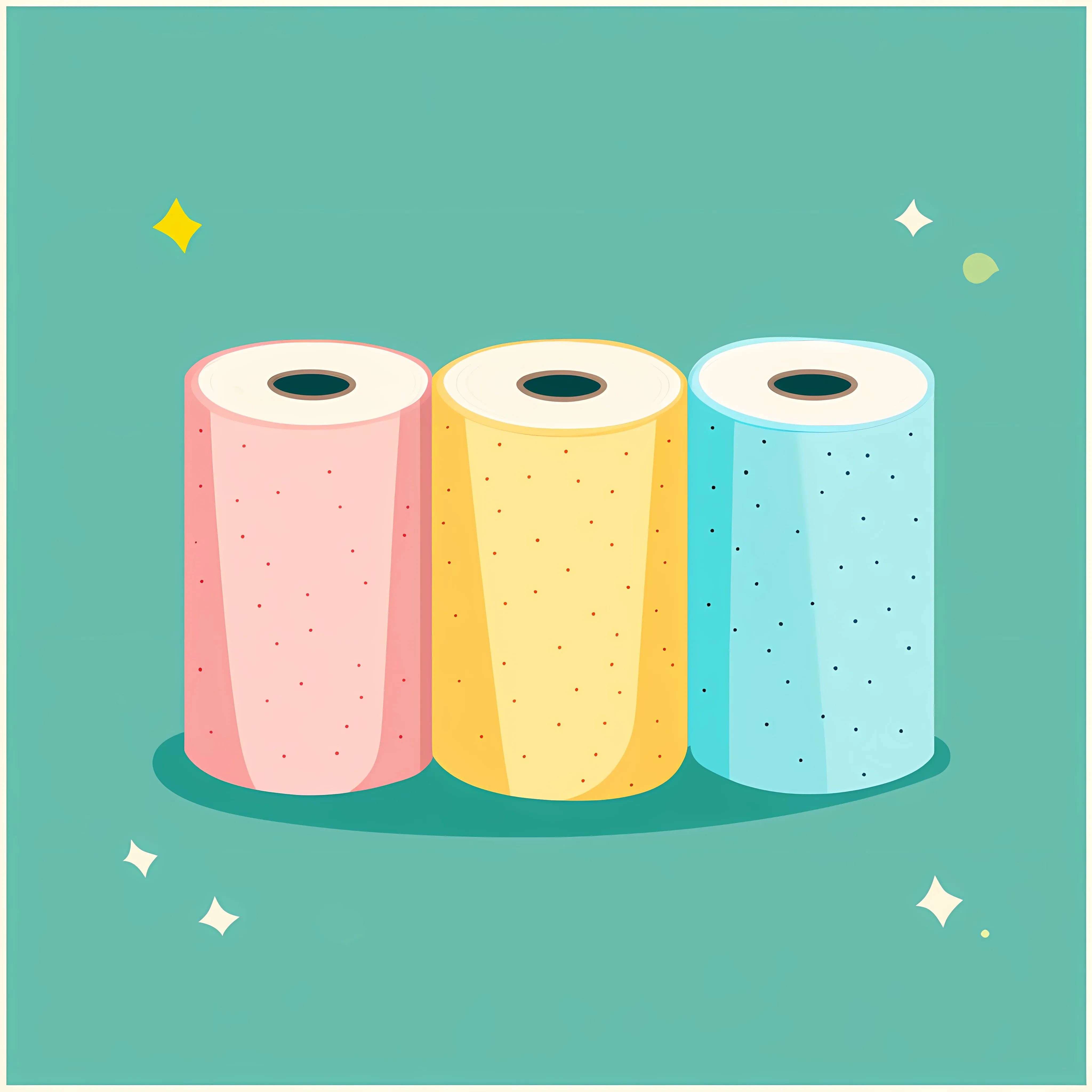 Three Rolls of Tissue Paper Vector Illustration — free download from Dotvec