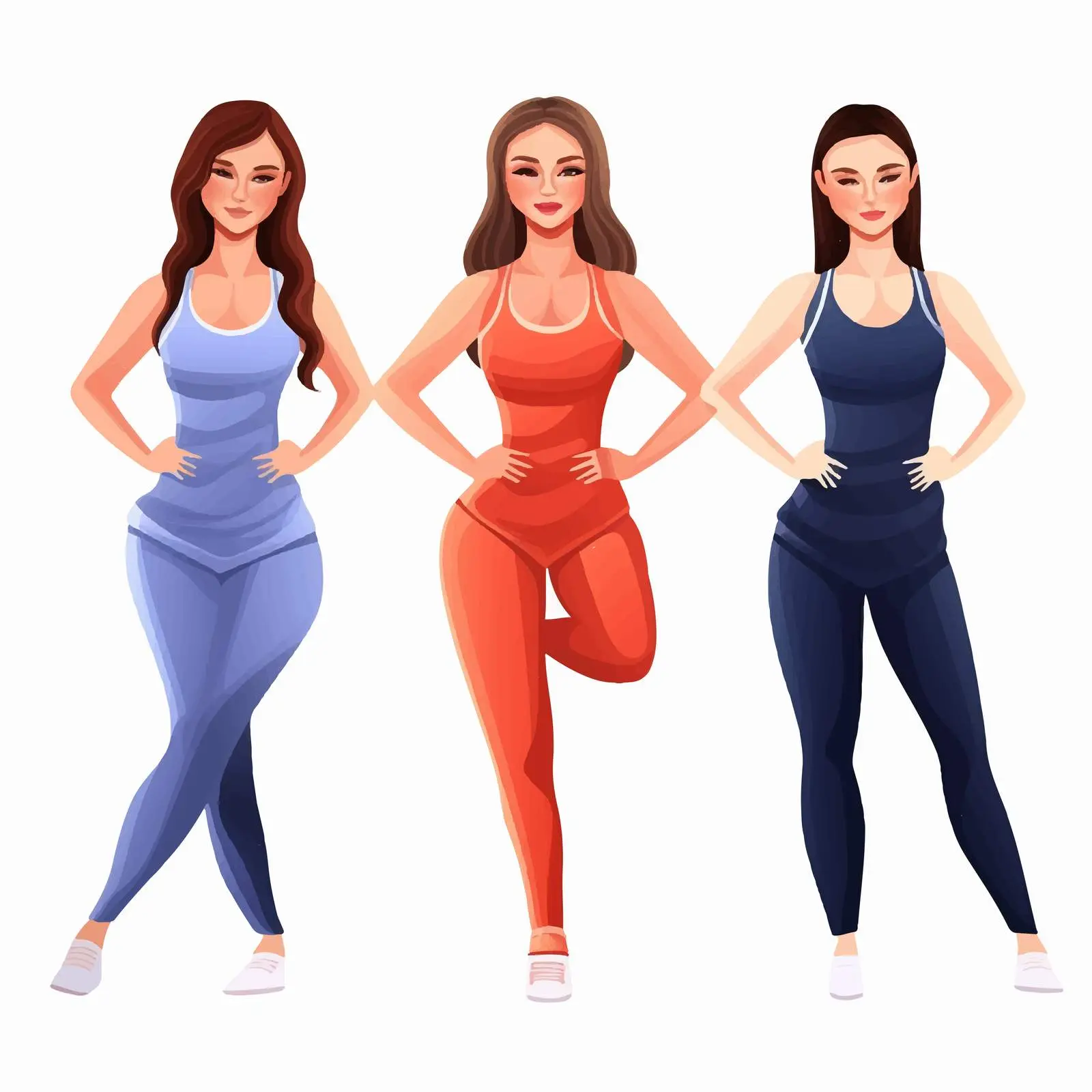 Diverse Girls in Yoga Suits for Fitness – free physical activity image from Dotvec