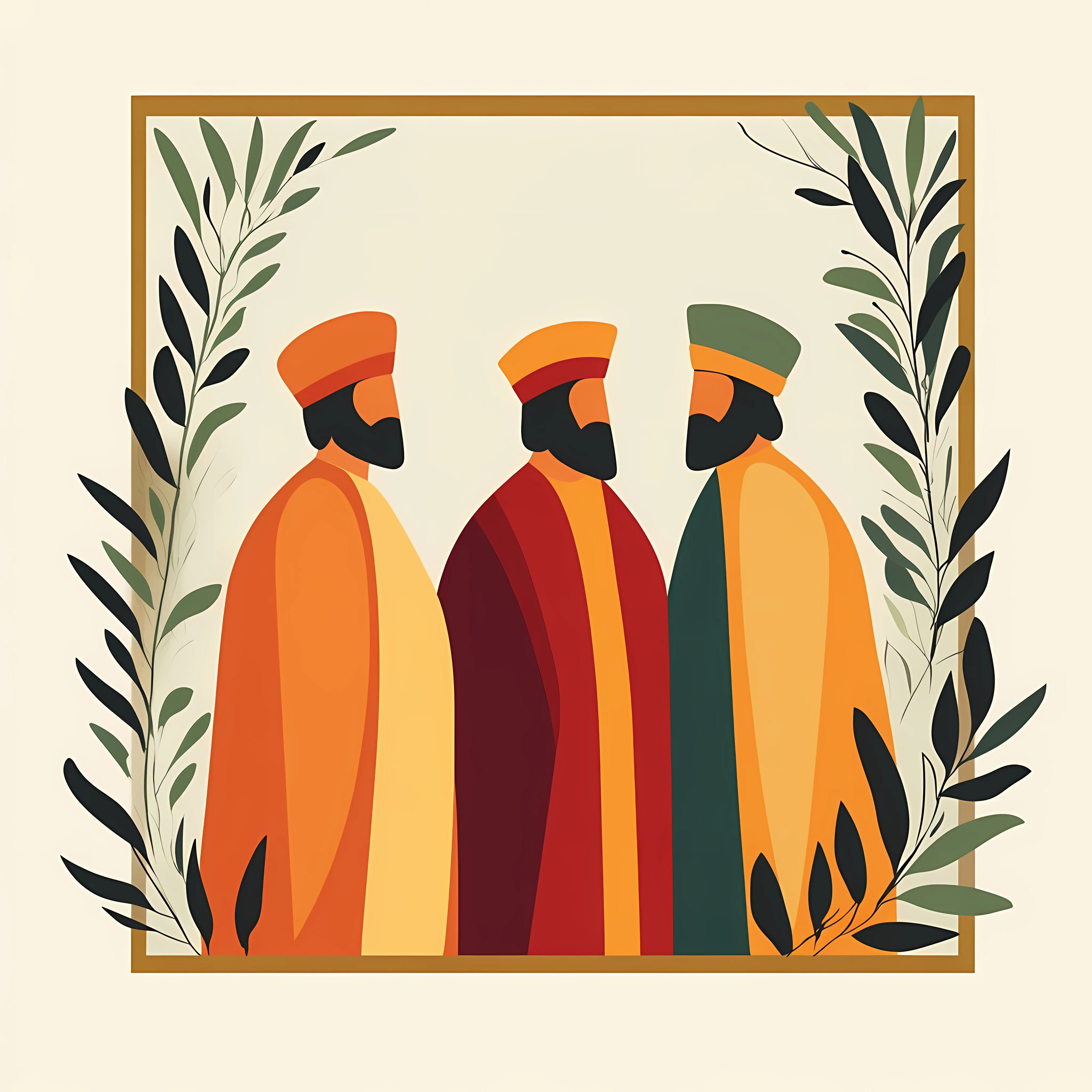 Three Wise Men Flat Vector Illustration – free bethlehem image from Dotvec