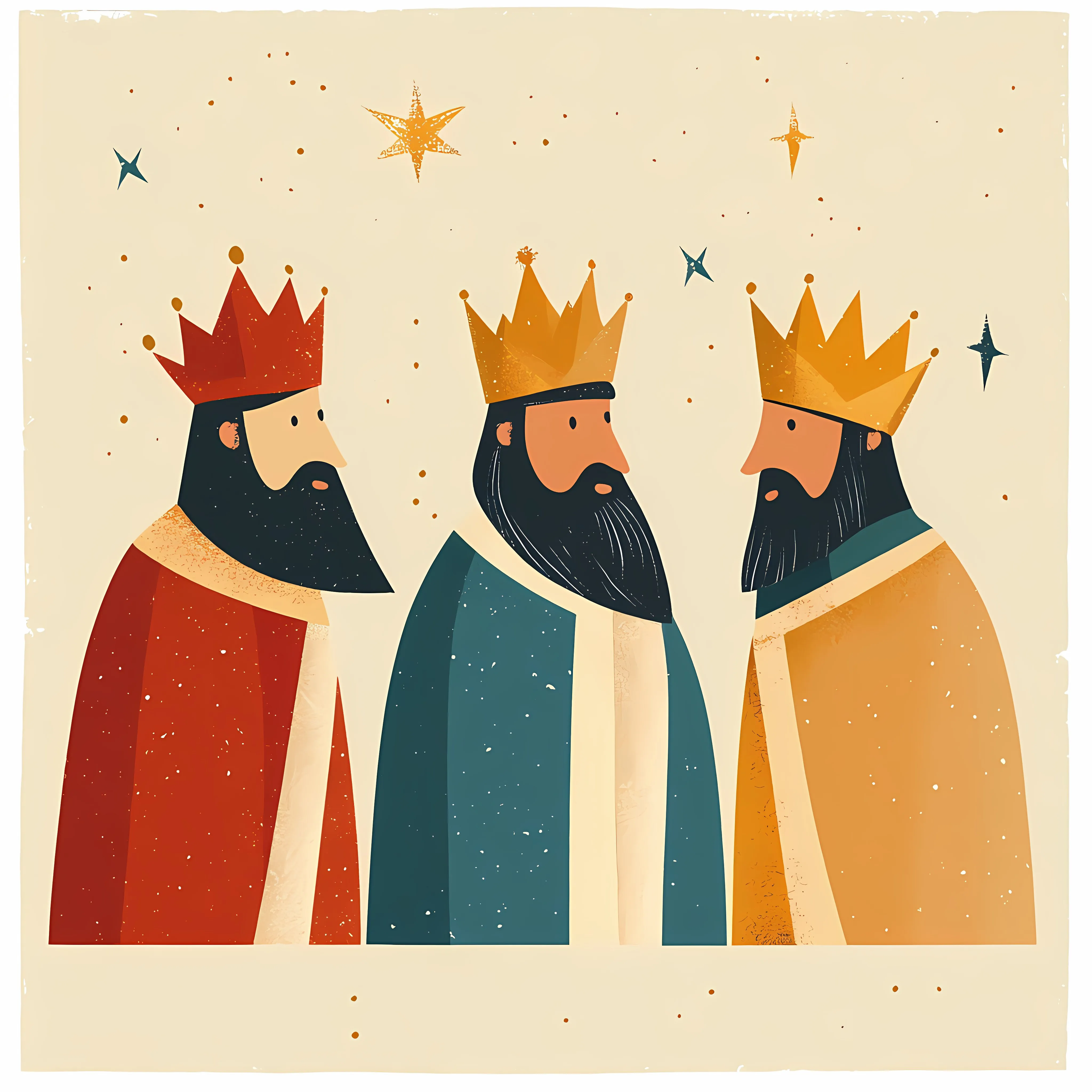 Three Wise Men Flat Vector Illustration — free download from Dotvec