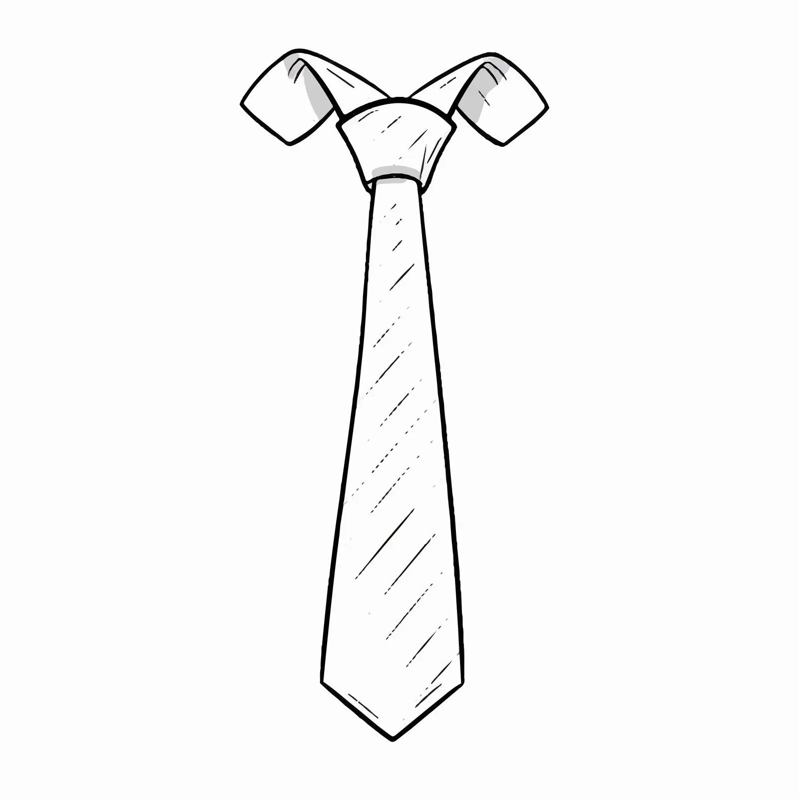 Outline Vector Tie Illustration on White Background — free download from Dotvec