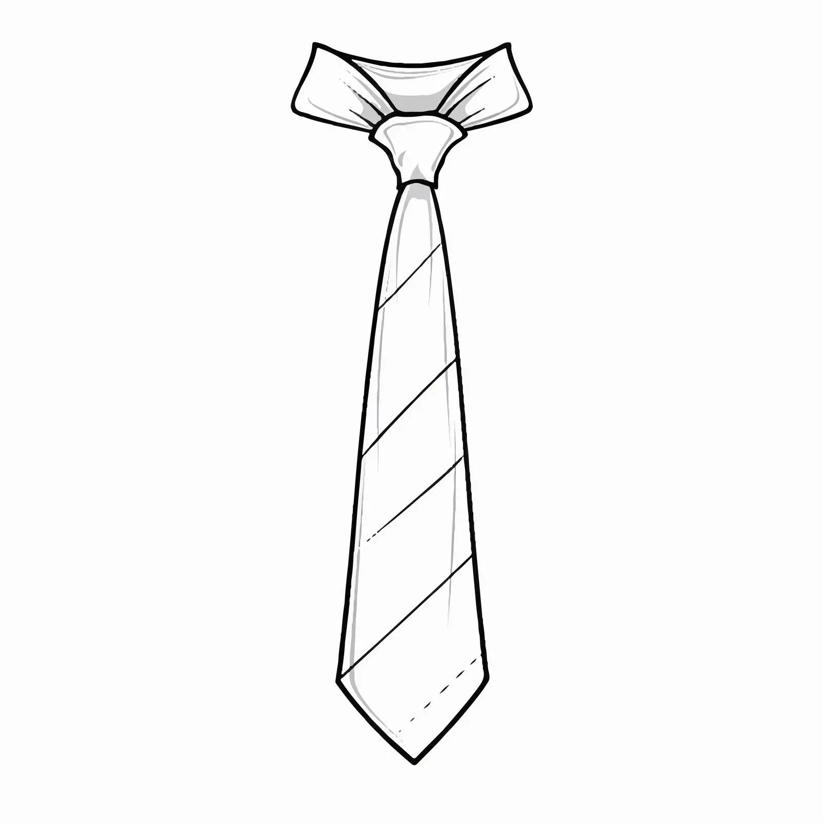 Tie Outline Vector Illustration on White Background — free download from Dotvec