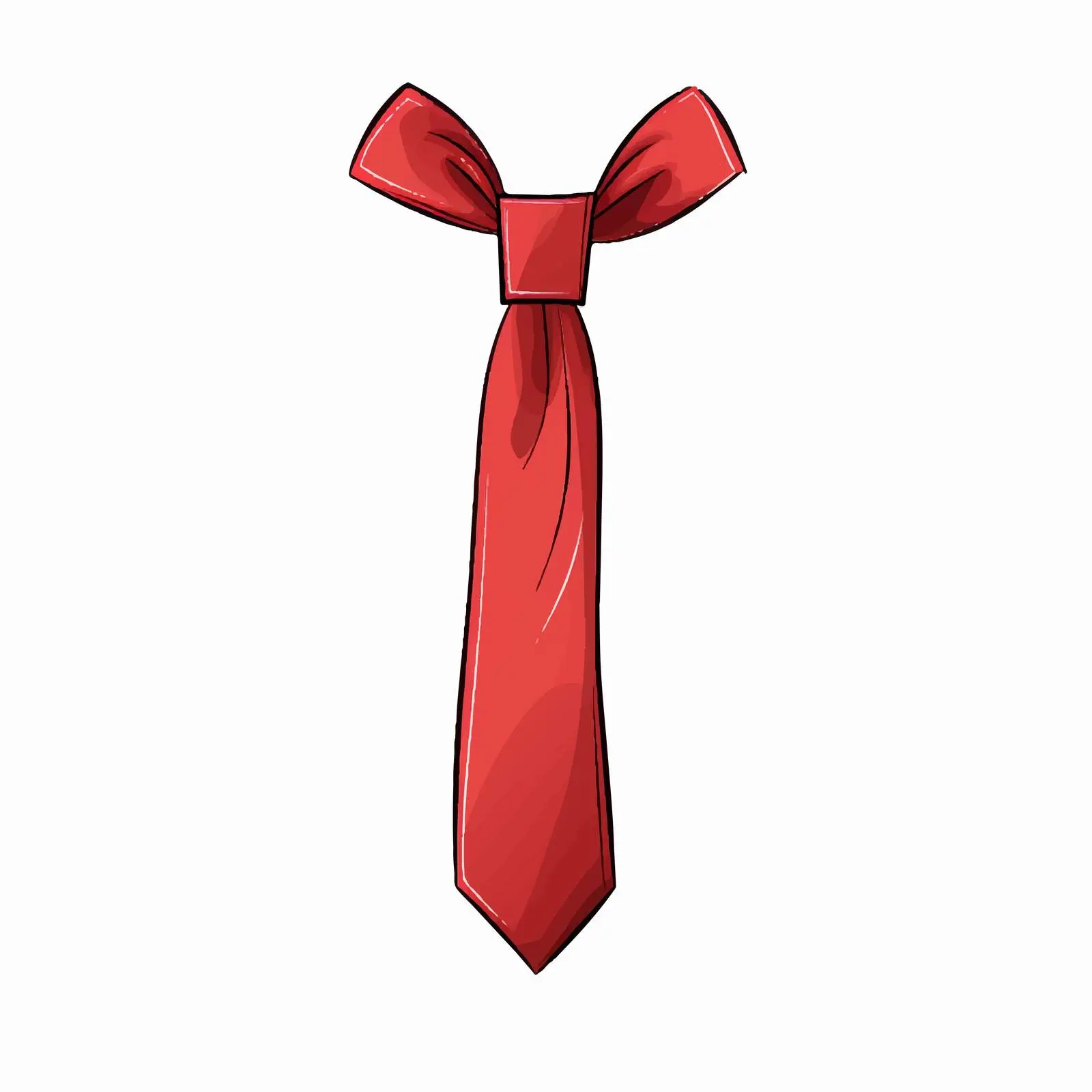 Top View Isolated Tie Vector Illustration — free download from Dotvec