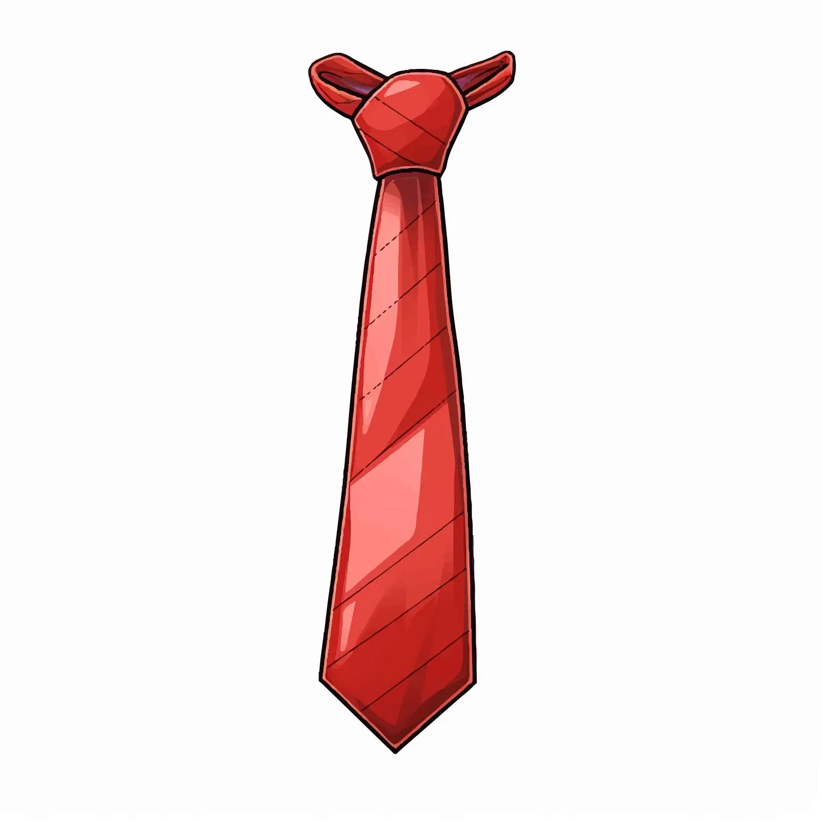 Top View Isolated Tie Vector Illustration — free download from Dotvec