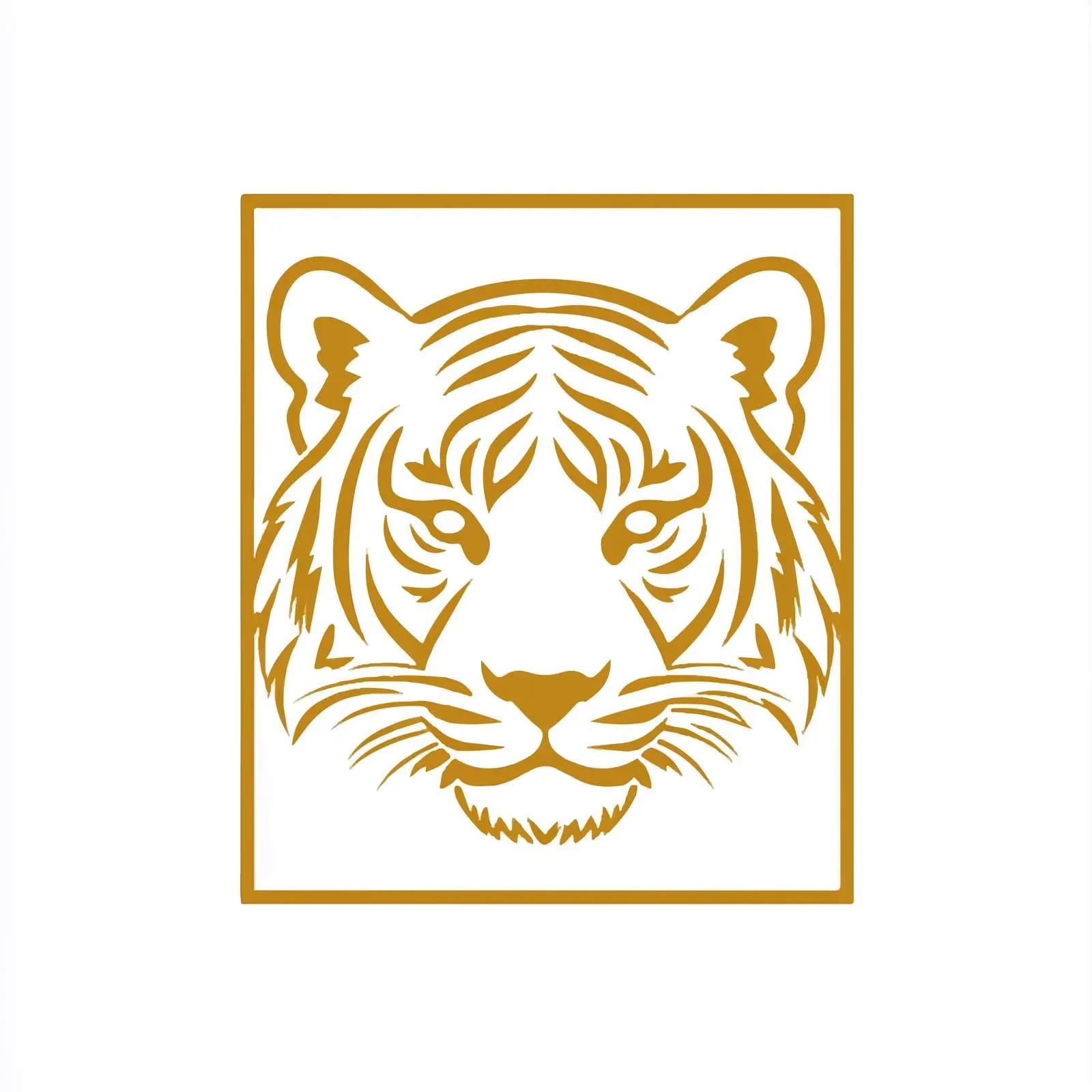 Tiger Outline Vector Logo Illustration — free download from Dotvec