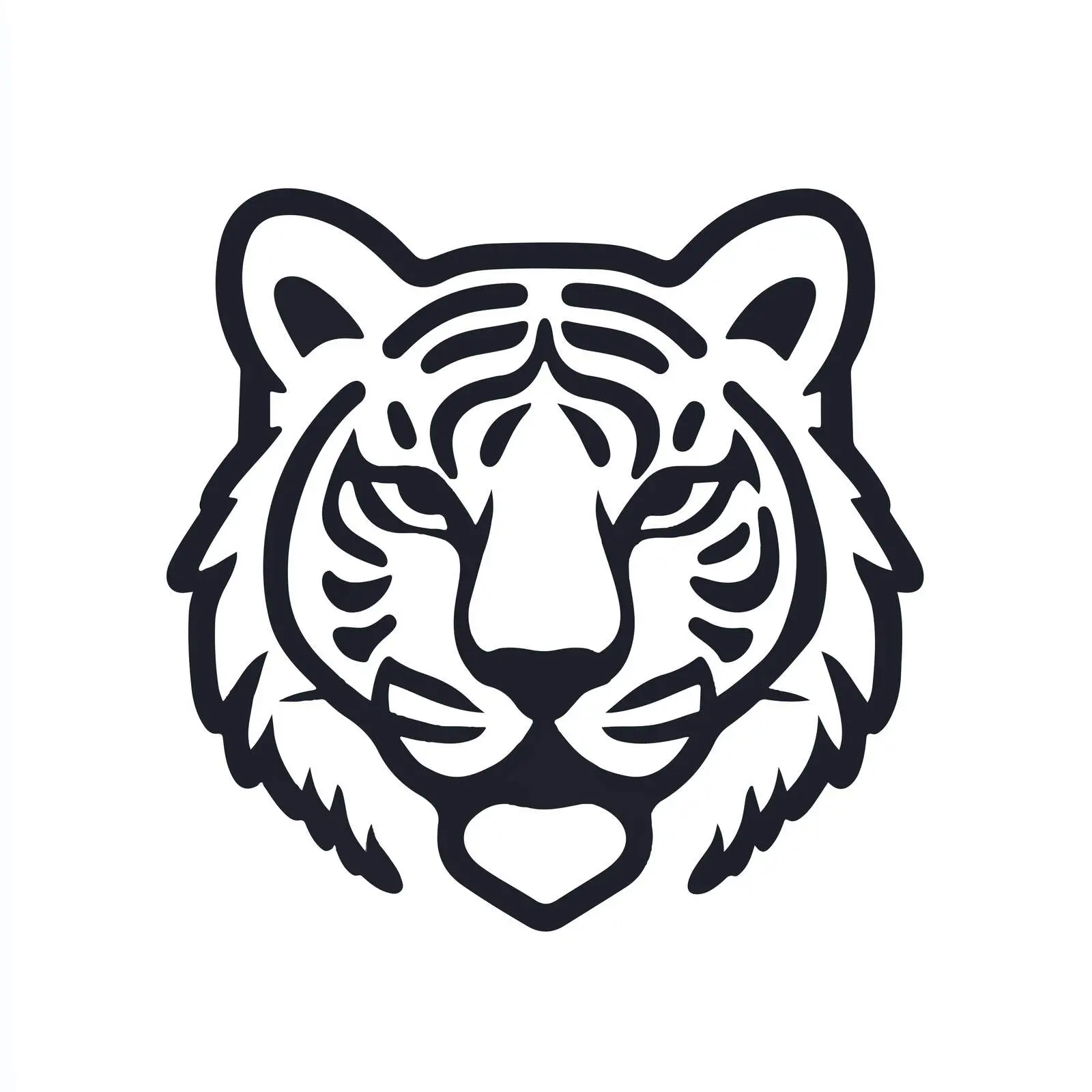 Tiger Vector Logo Outline Illustration – free stylized tiger image from Dotvec