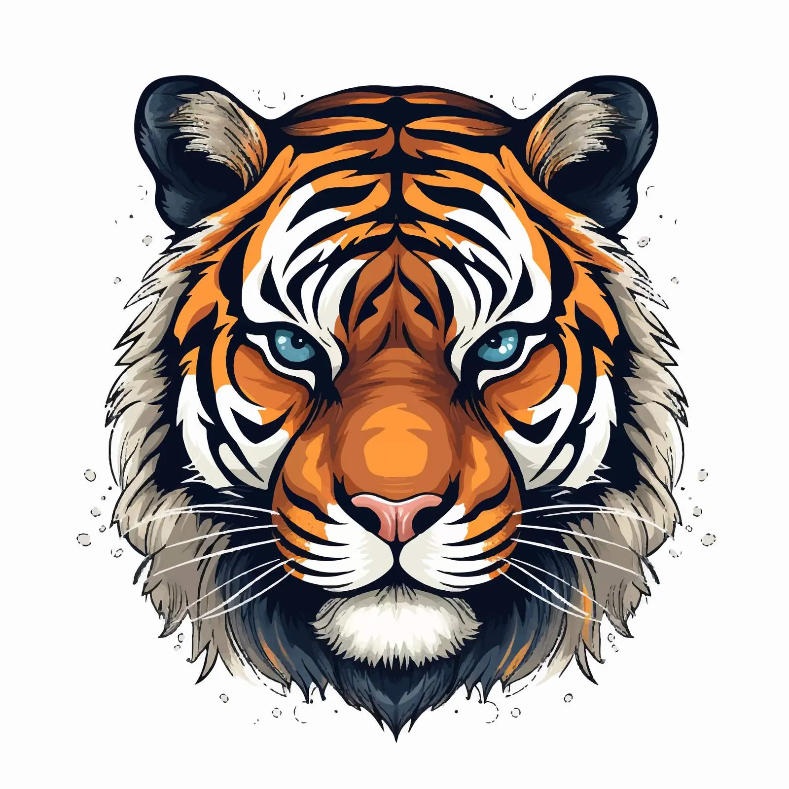 Cartoon Tiger Vector Illustration — free download from Dotvec