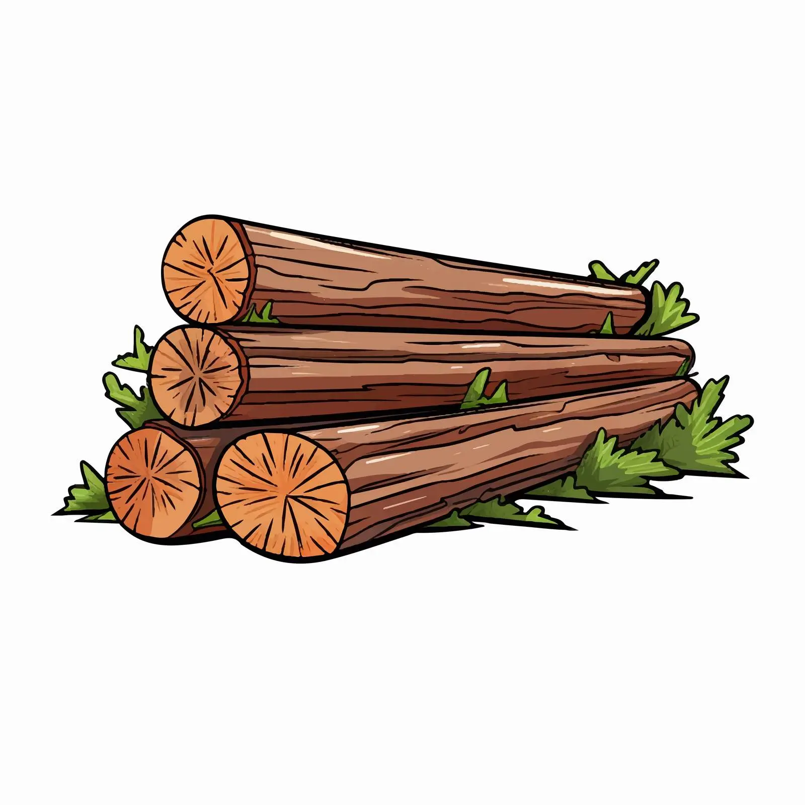 Timber Line Vector Cartoon Illustration — free download from Dotvec