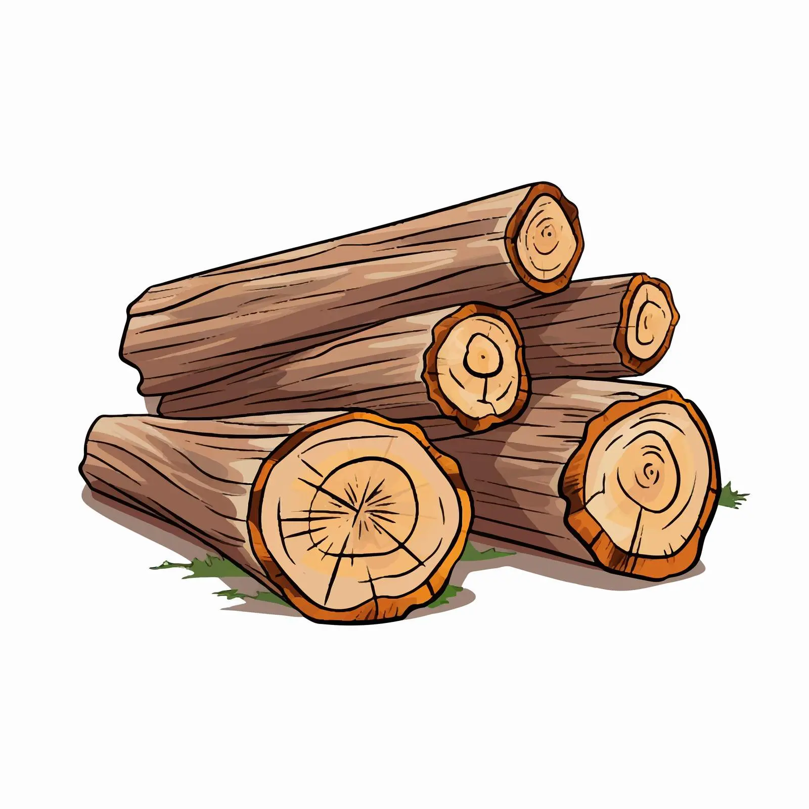 Cartoon Timber Vector Illustration - Isolated Design — free download from Dotvec