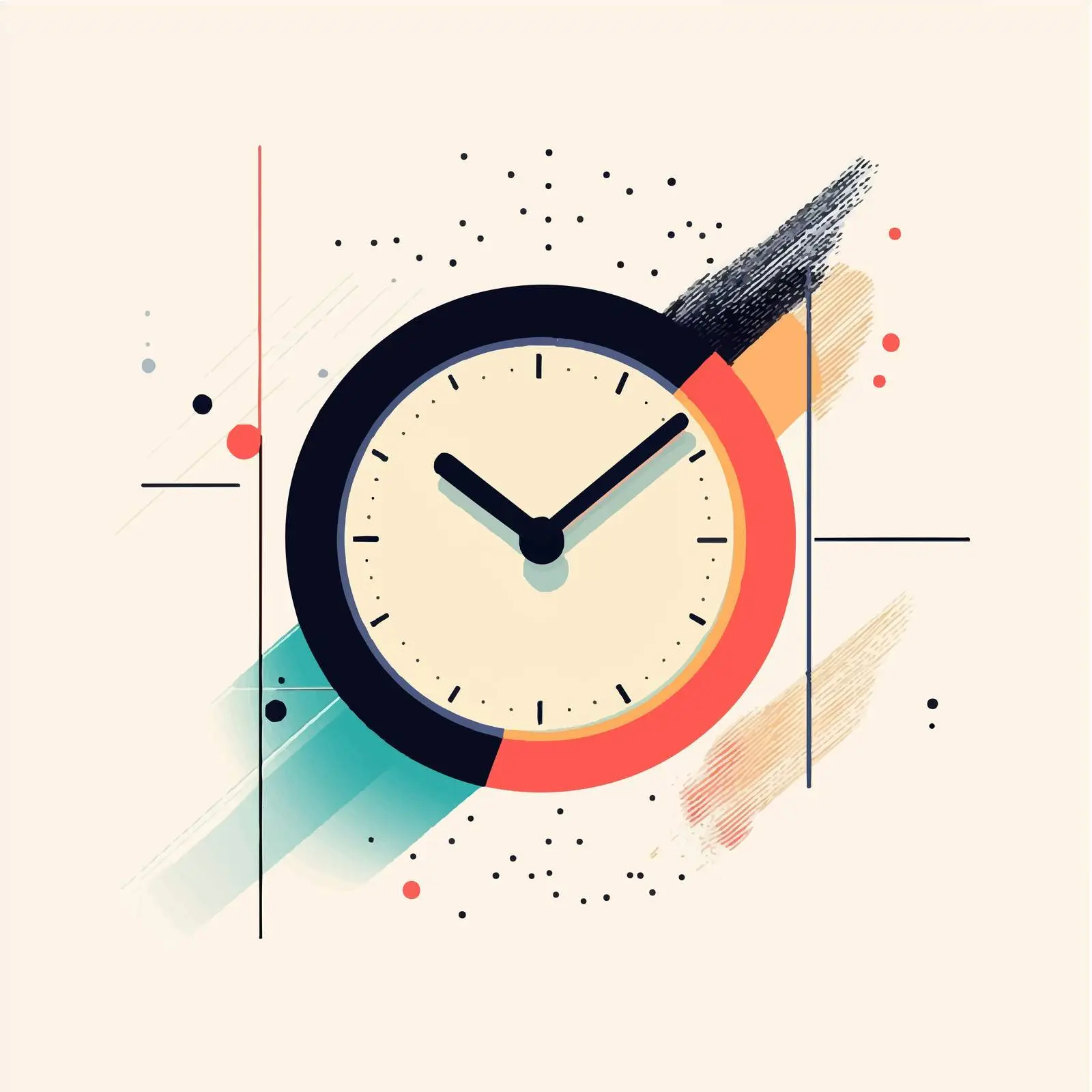 Stylish Flat Vector Design of Time Concepts — free download from Dotvec