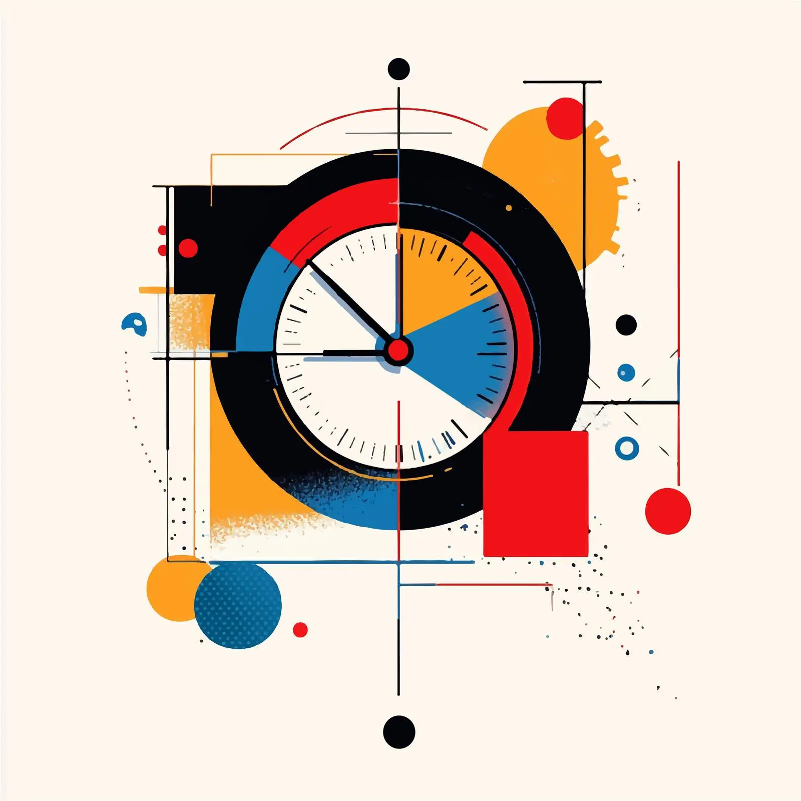 Flat Vector Illustration of Time Concept — free download from Dotvec