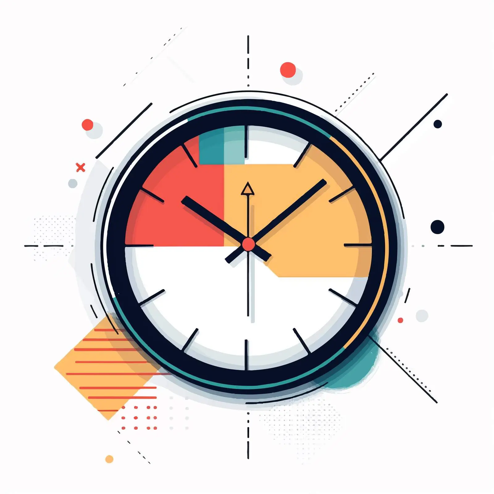 Flat Vector Illustration of Time Concept — free download from Dotvec