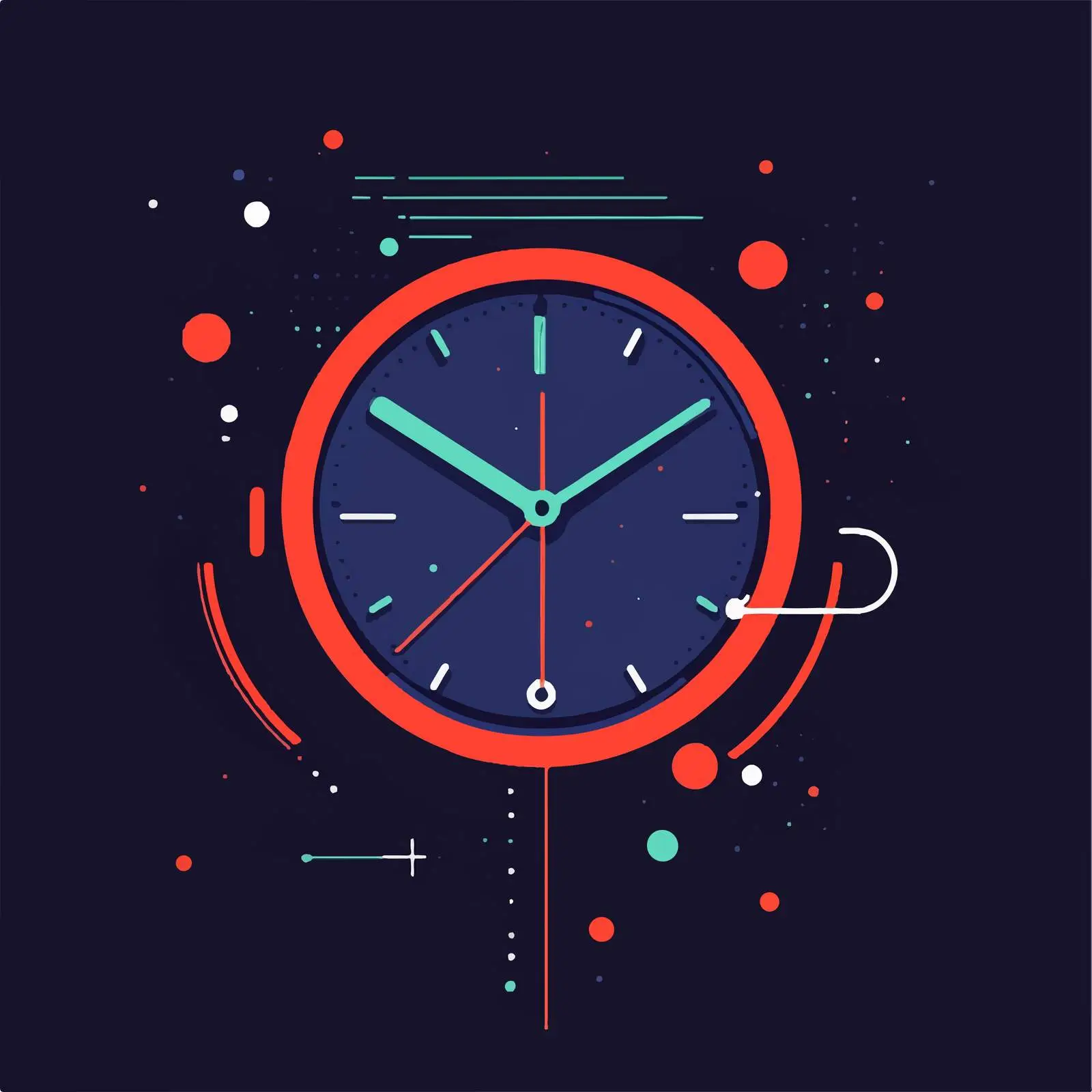 Time Design Flat Vector Illustration — free download from Dotvec