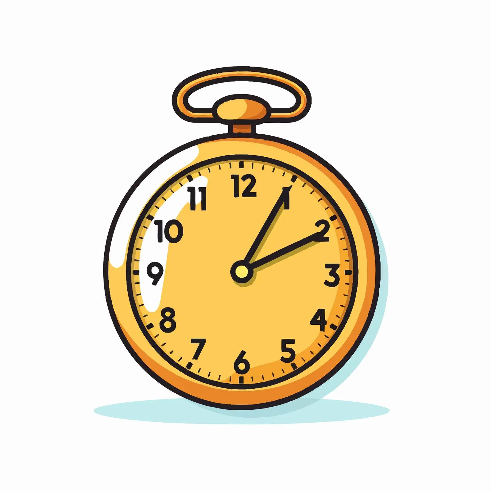 Cartoon Time Icon Vector Illustration – free clock vector image from Dotvec