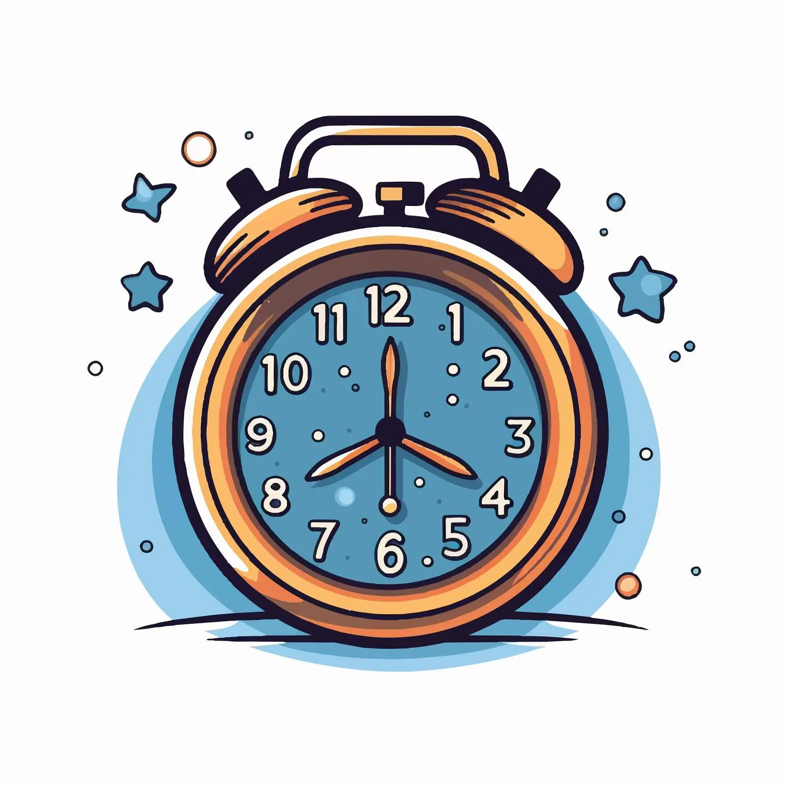 Cartoon Time Icon Vector Illustration — free download from Dotvec