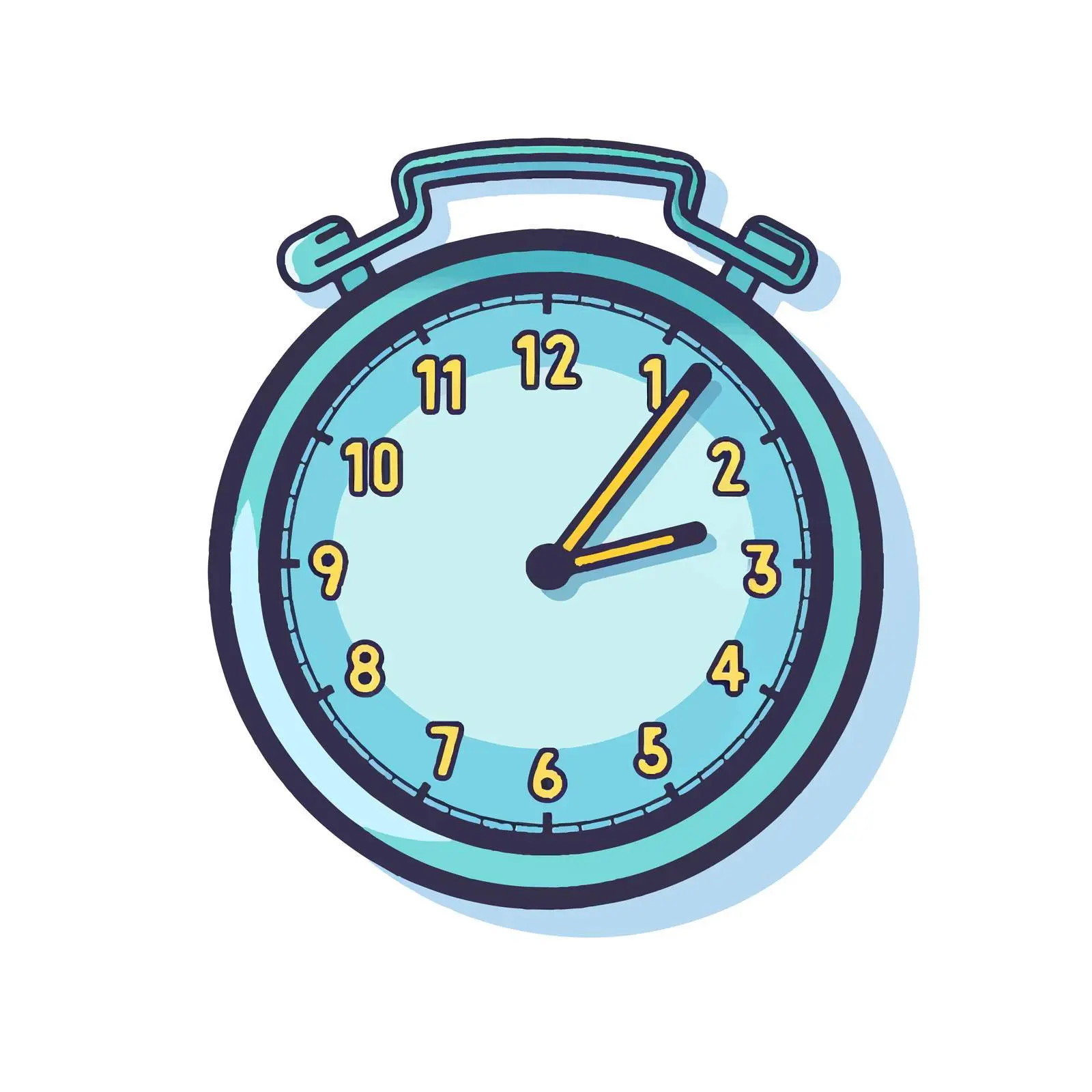 Cartoon Time Icon Vector Illustration Design — free download from Dotvec