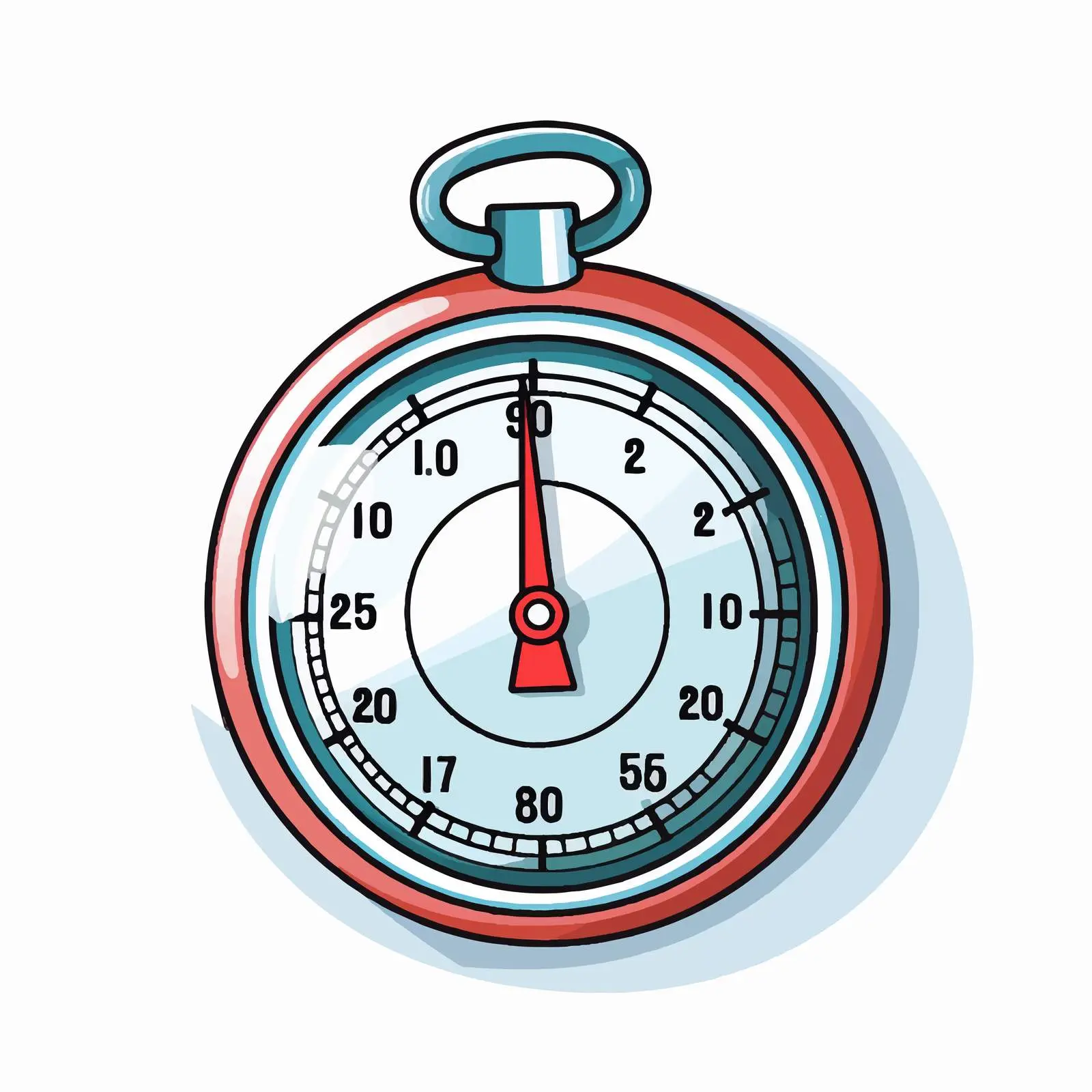 Cartoon Timer Chronometer with Speed Lines Vector — free download from Dotvec