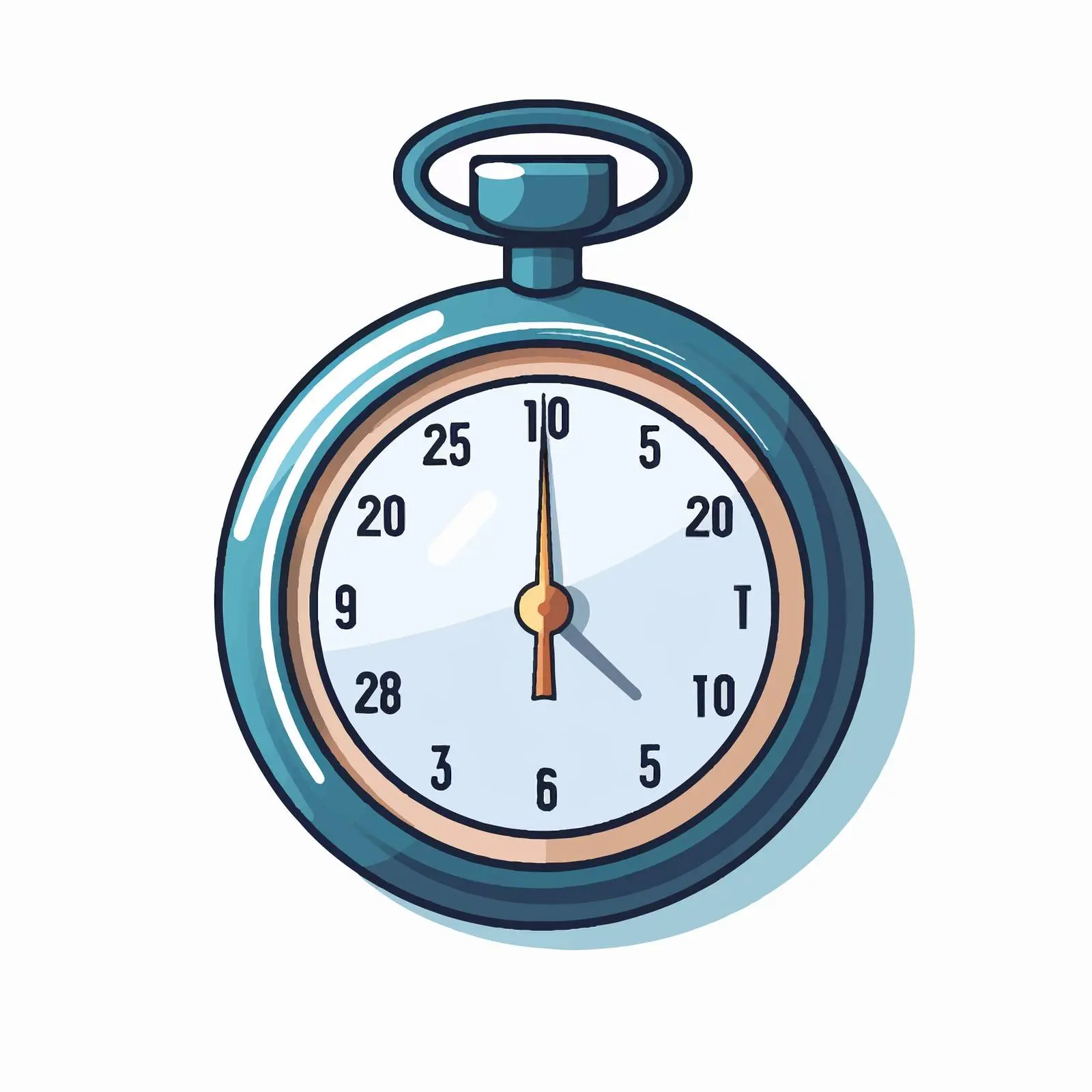 Cartoon Timer Chronometer with Speed Lines Vector — free download from Dotvec