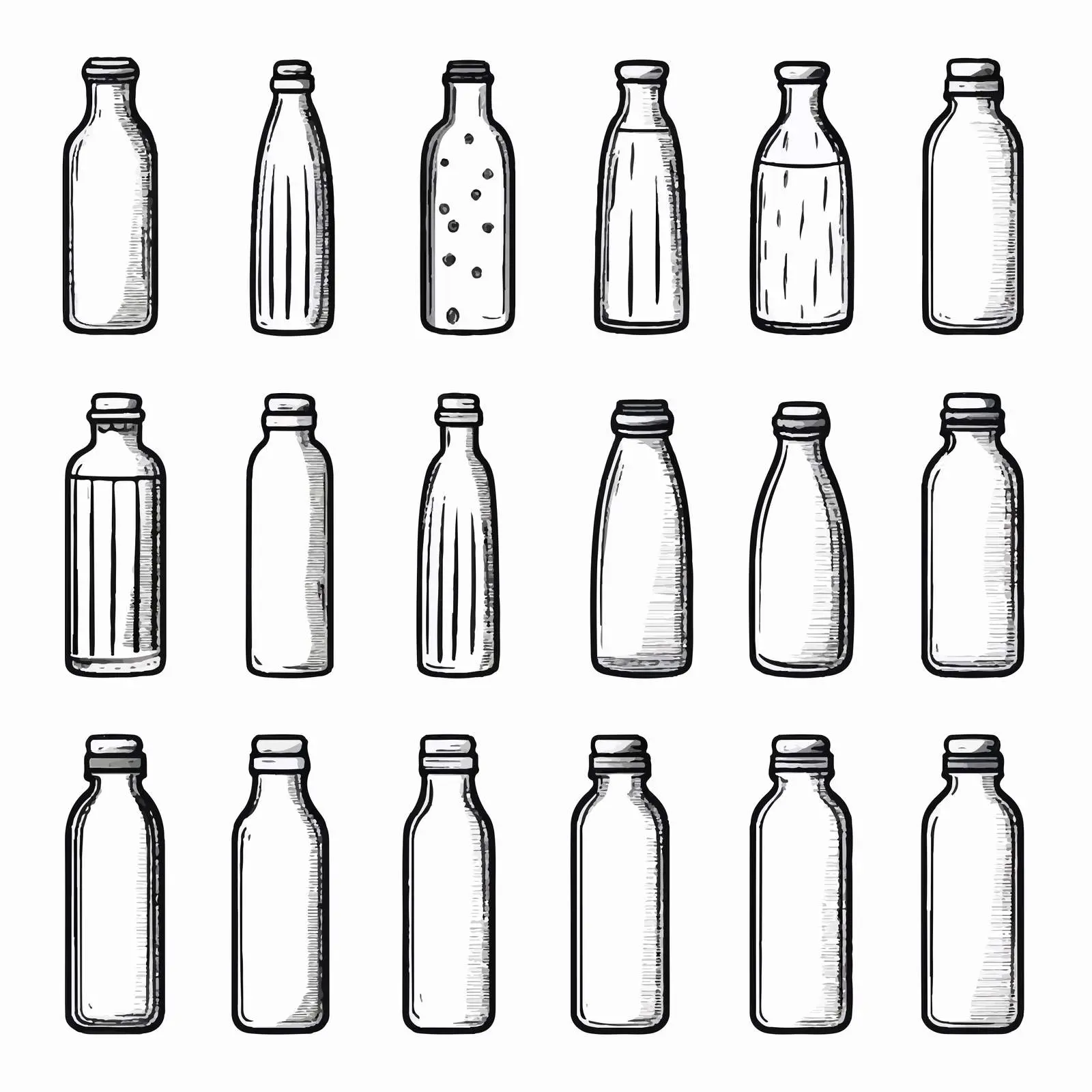 Tin Bottle Line Vector Illustration on White Background — free download from Dotvec