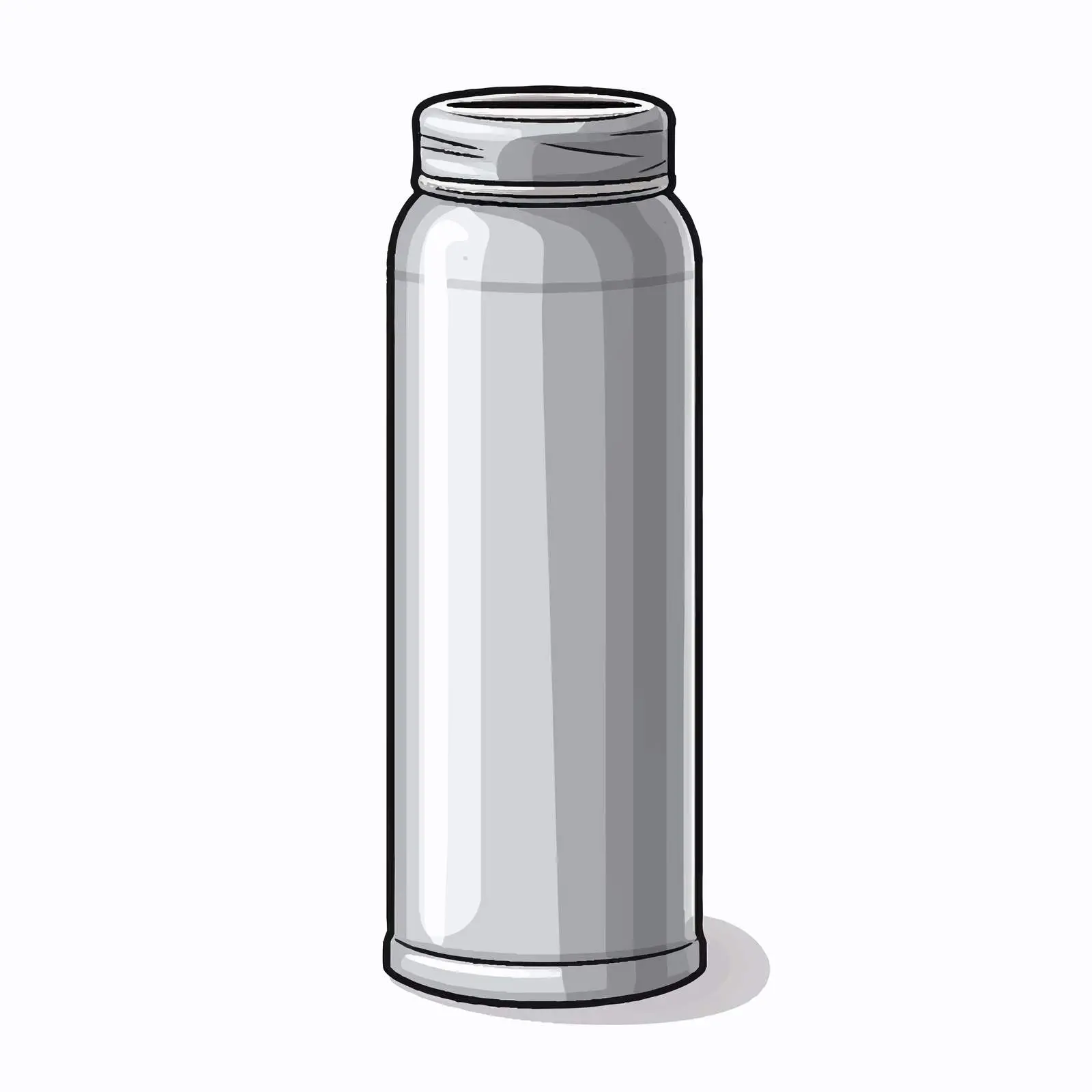 Tin Bottle Vector Illustration on White Background — free download from Dotvec