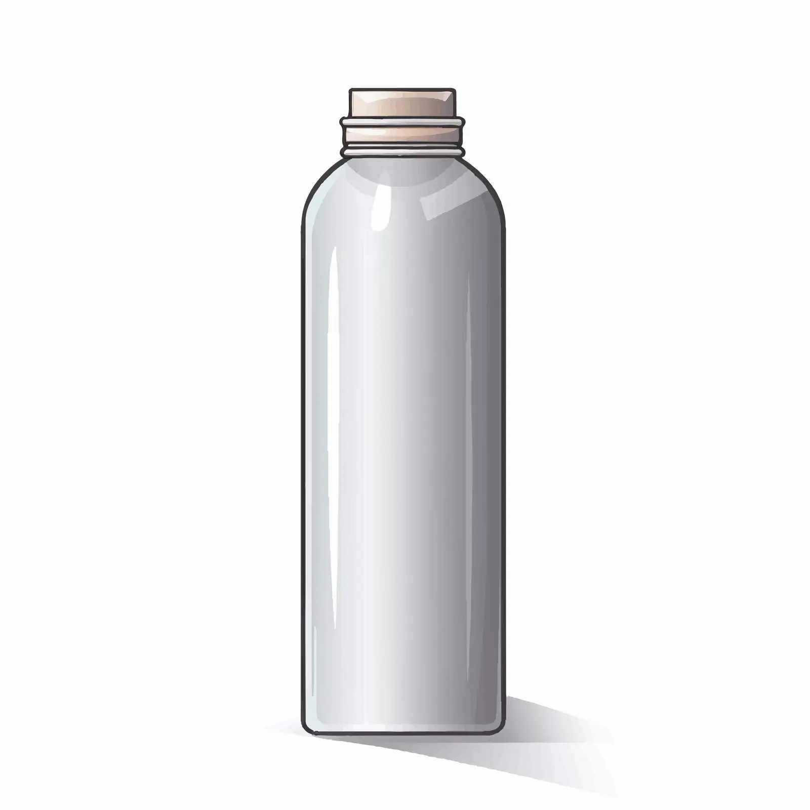 Tin Bottle Vector Illustration on White Background – free graphic representation image from Dotvec