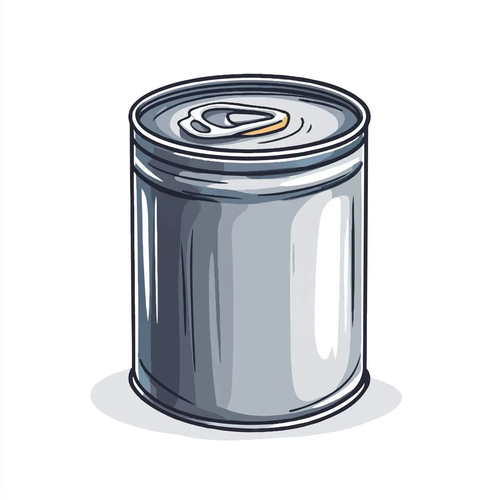 Hand-Drawn Cartoon Tin Can Vector Illustration — free download from Dotvec