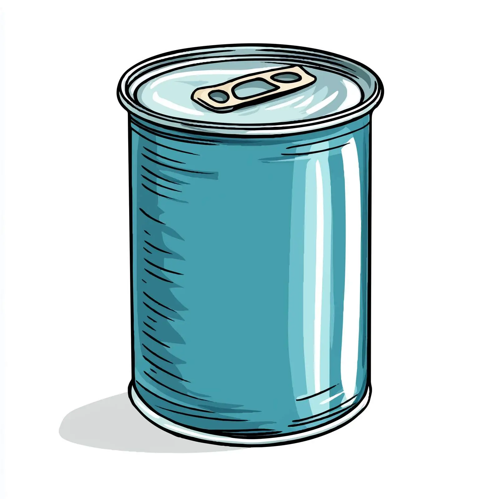 Hand-Drawn Cartoon Tin Can Vector Illustration — free download from Dotvec