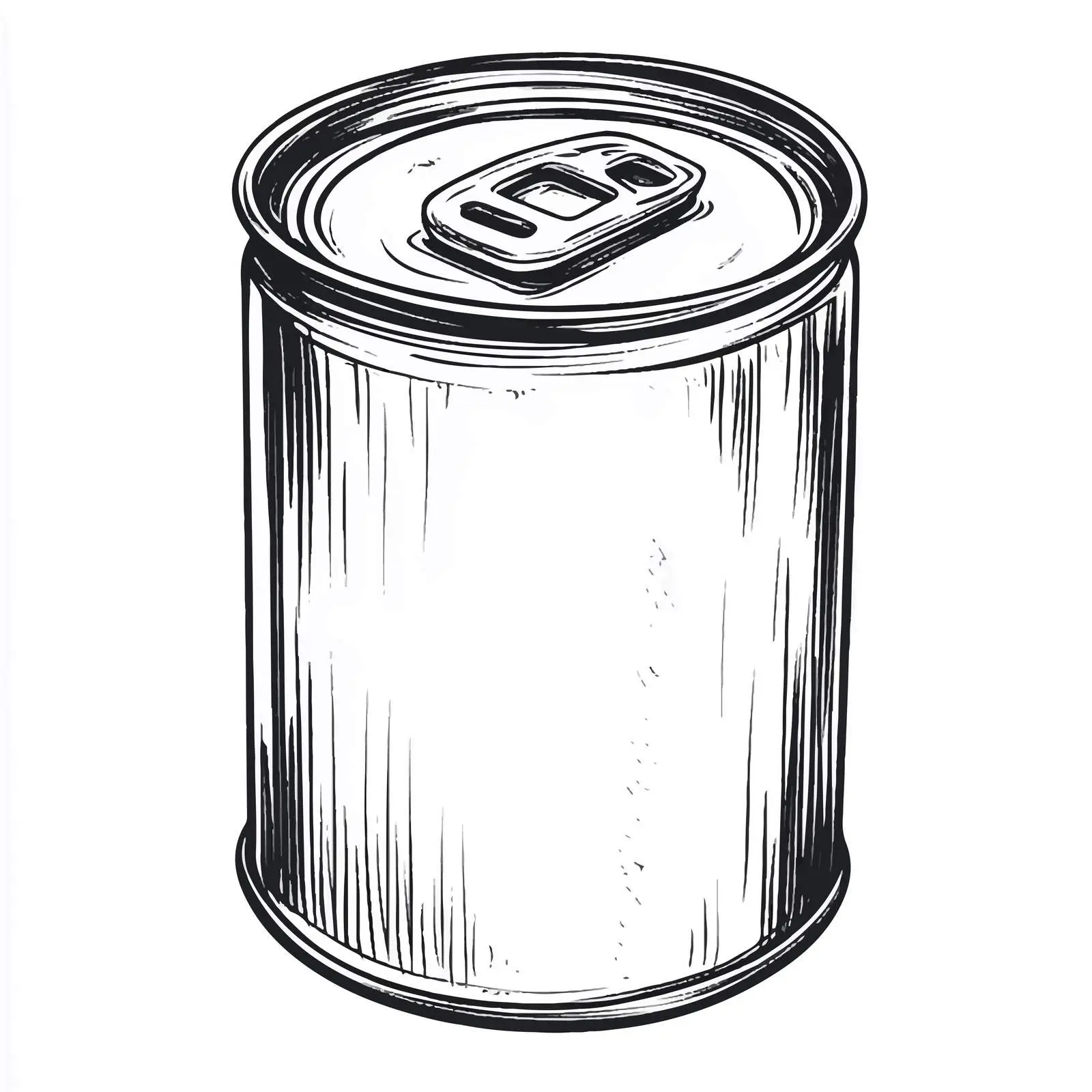 Black and White Tin Can Waste Illustration — free download from Dotvec