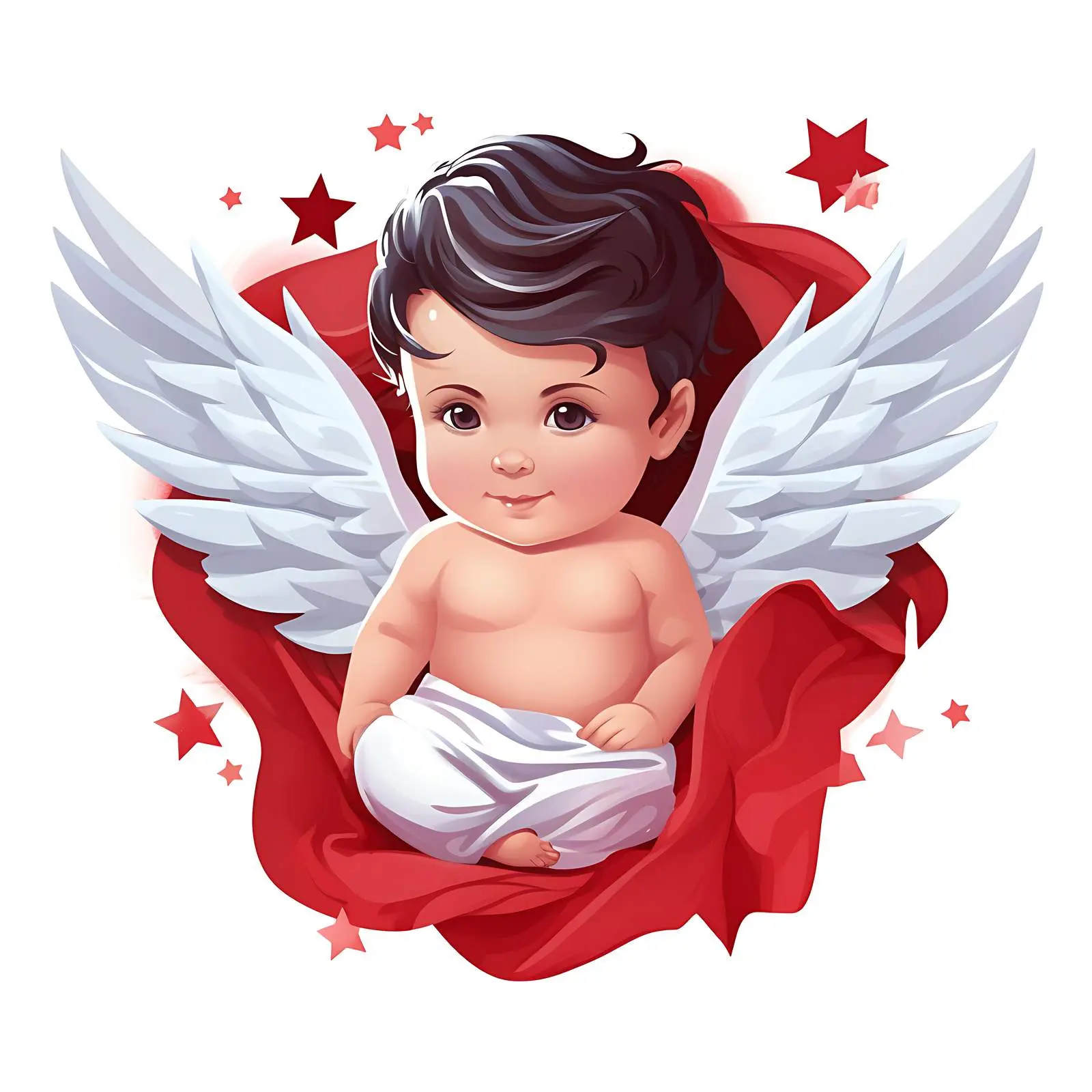 Colorful Baby Portrait with Flag Wings — free download from Dotvec