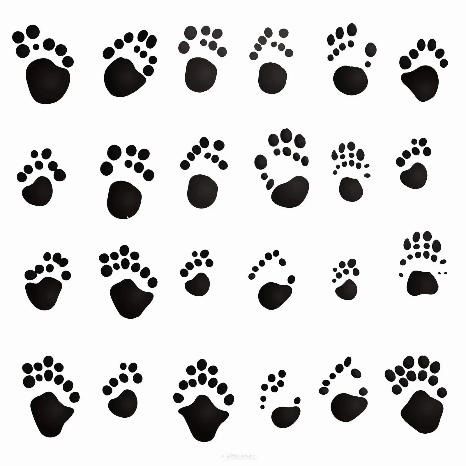 Baby Hand and Foot Print Silhouettes Vector — free download from Dotvec