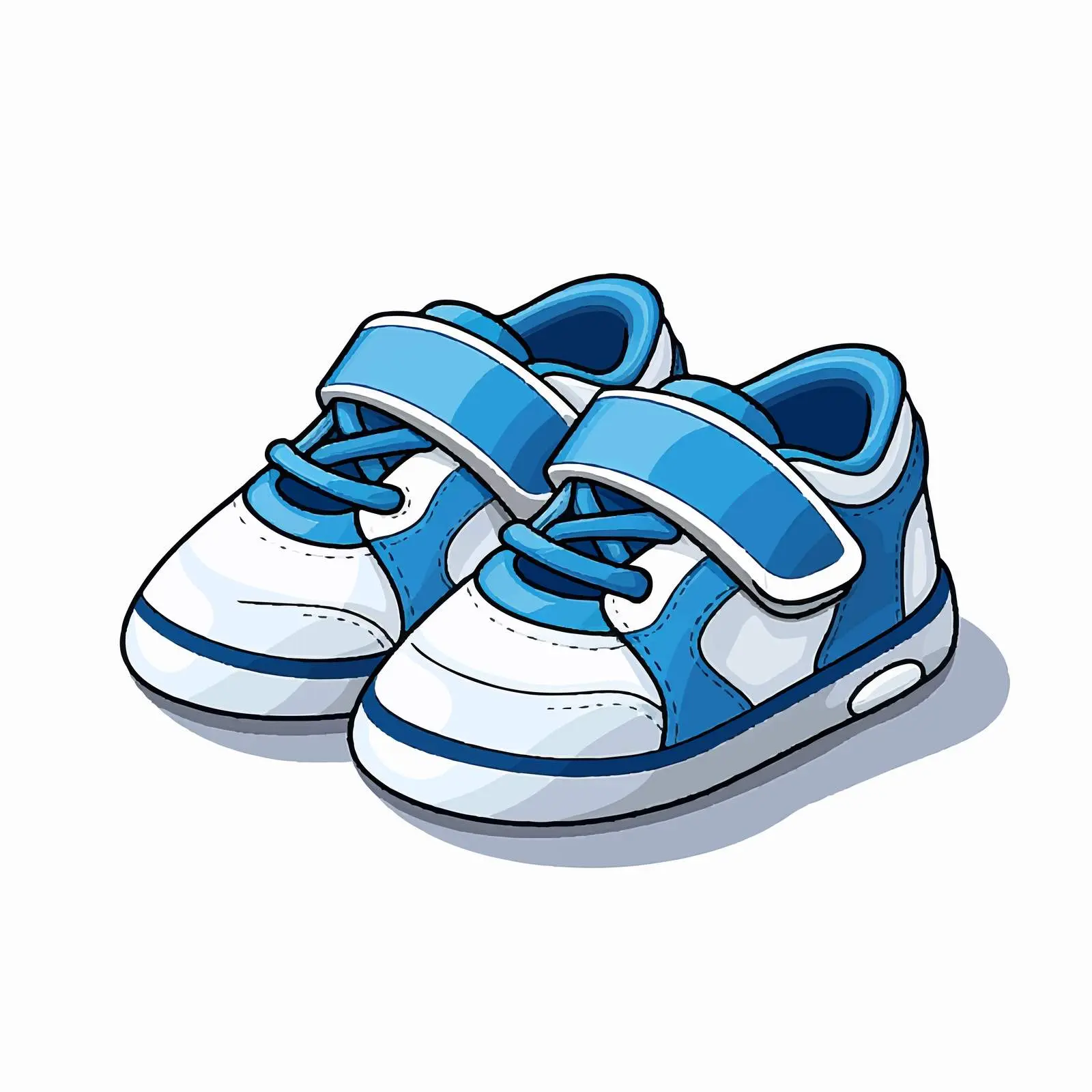 Tiny Sport Baby Shoes Cartoon Vector Illustration — free download from Dotvec