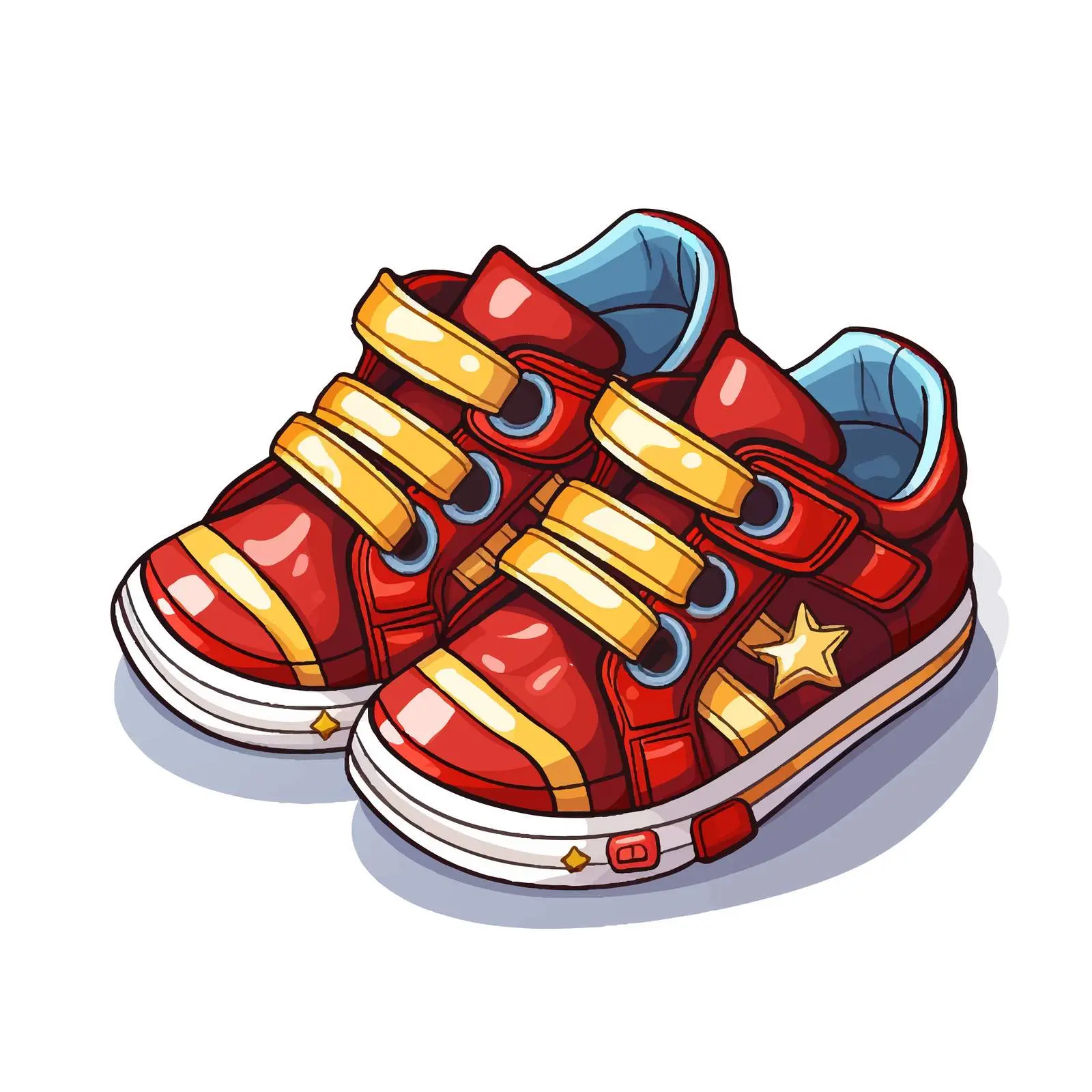 Cute Cartoon Vector Baby Sport Shoes – free printable vector image from Dotvec
