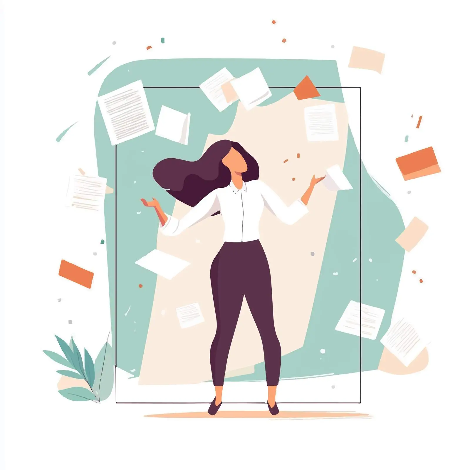 Frustrated Businesswoman Managing Workplace Stress — free download from Dotvec