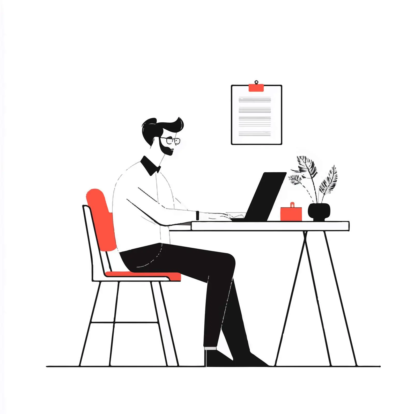 Exhausted Office Worker at Desk — free download from Dotvec