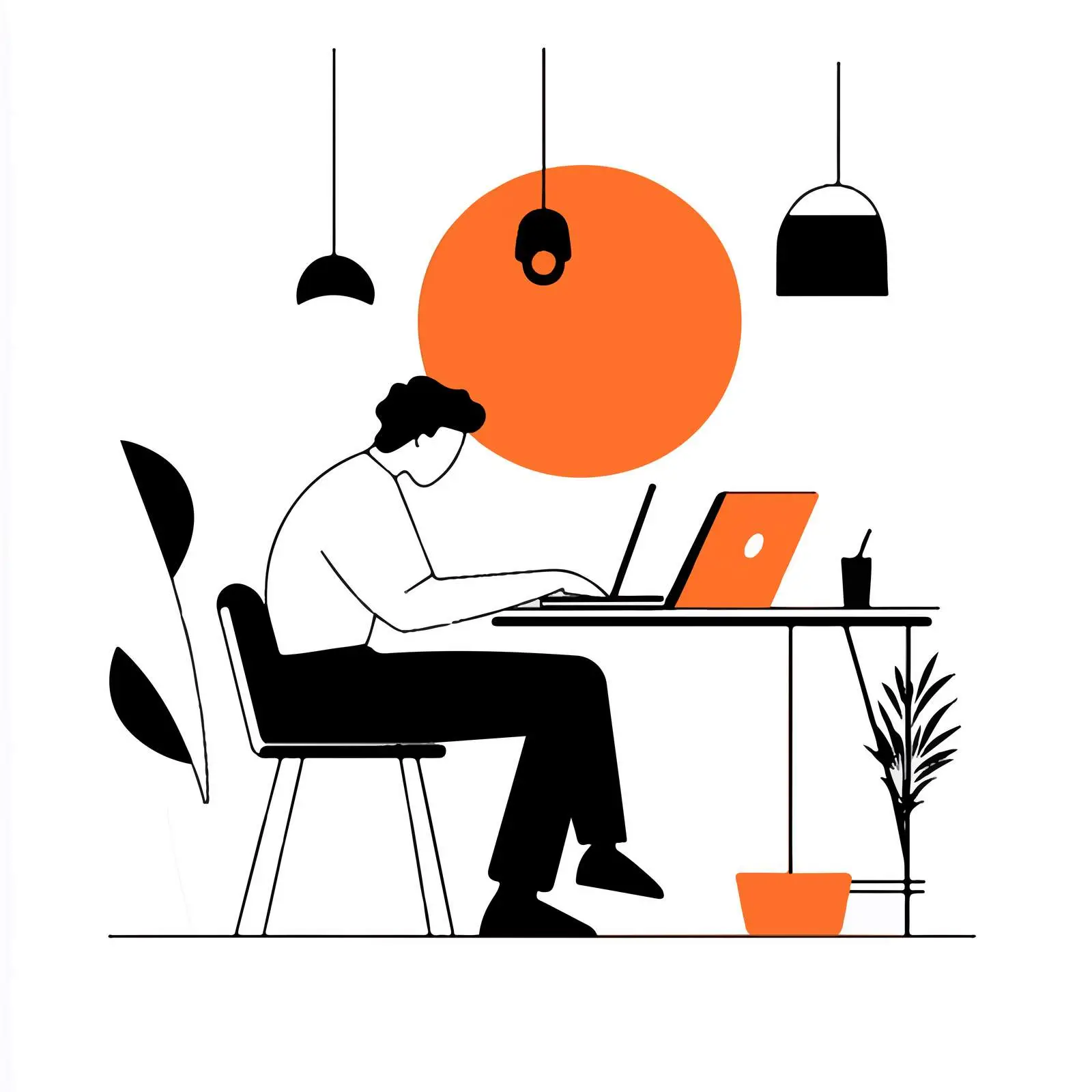 Exhausted Office Worker at Desk — free download from Dotvec