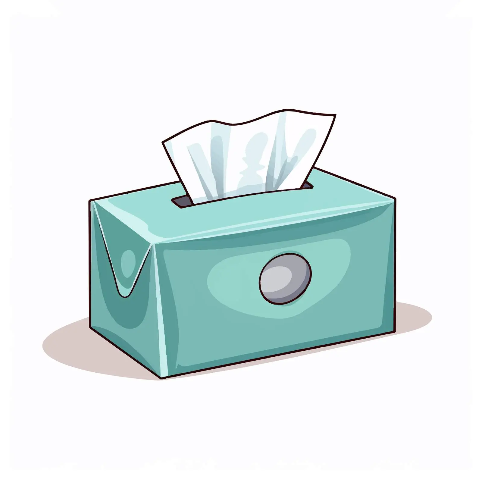 Tissue Box Vector Illustration on White Background – free handkerchief image from Dotvec