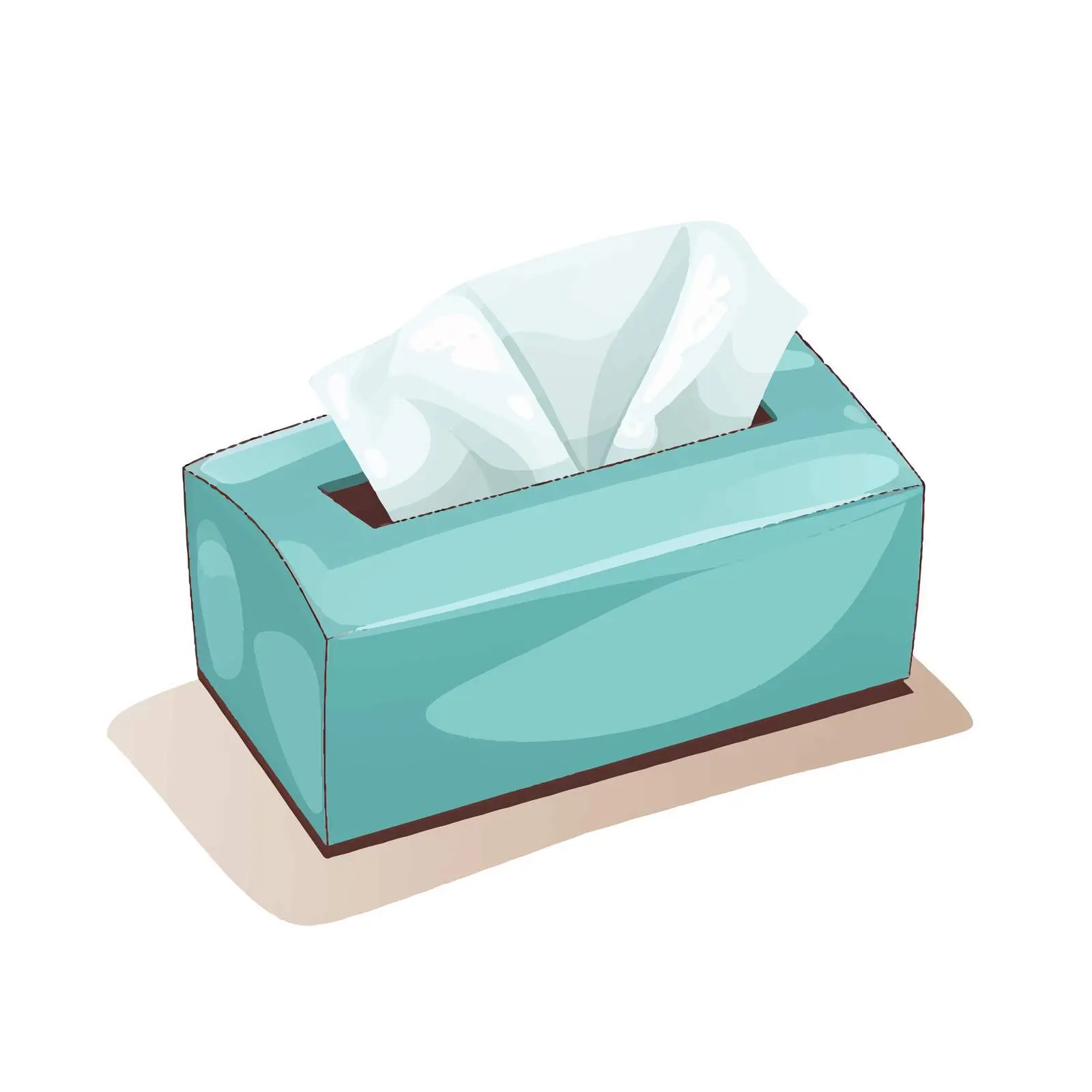 Tissue Box Vector Illustration on White Background – free convenience image from Dotvec