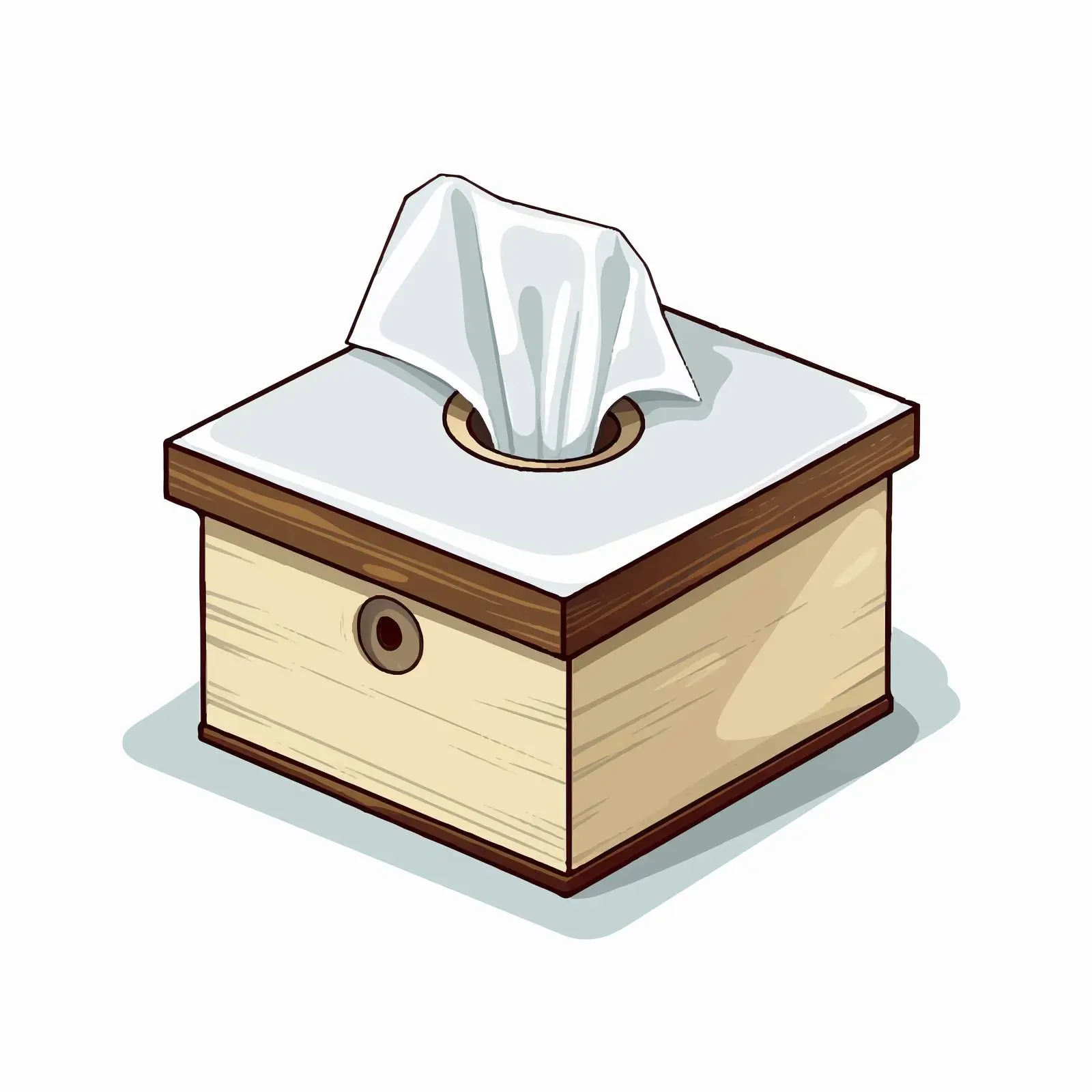 Vector Illustration of Tissue Box on White Background — free download from Dotvec